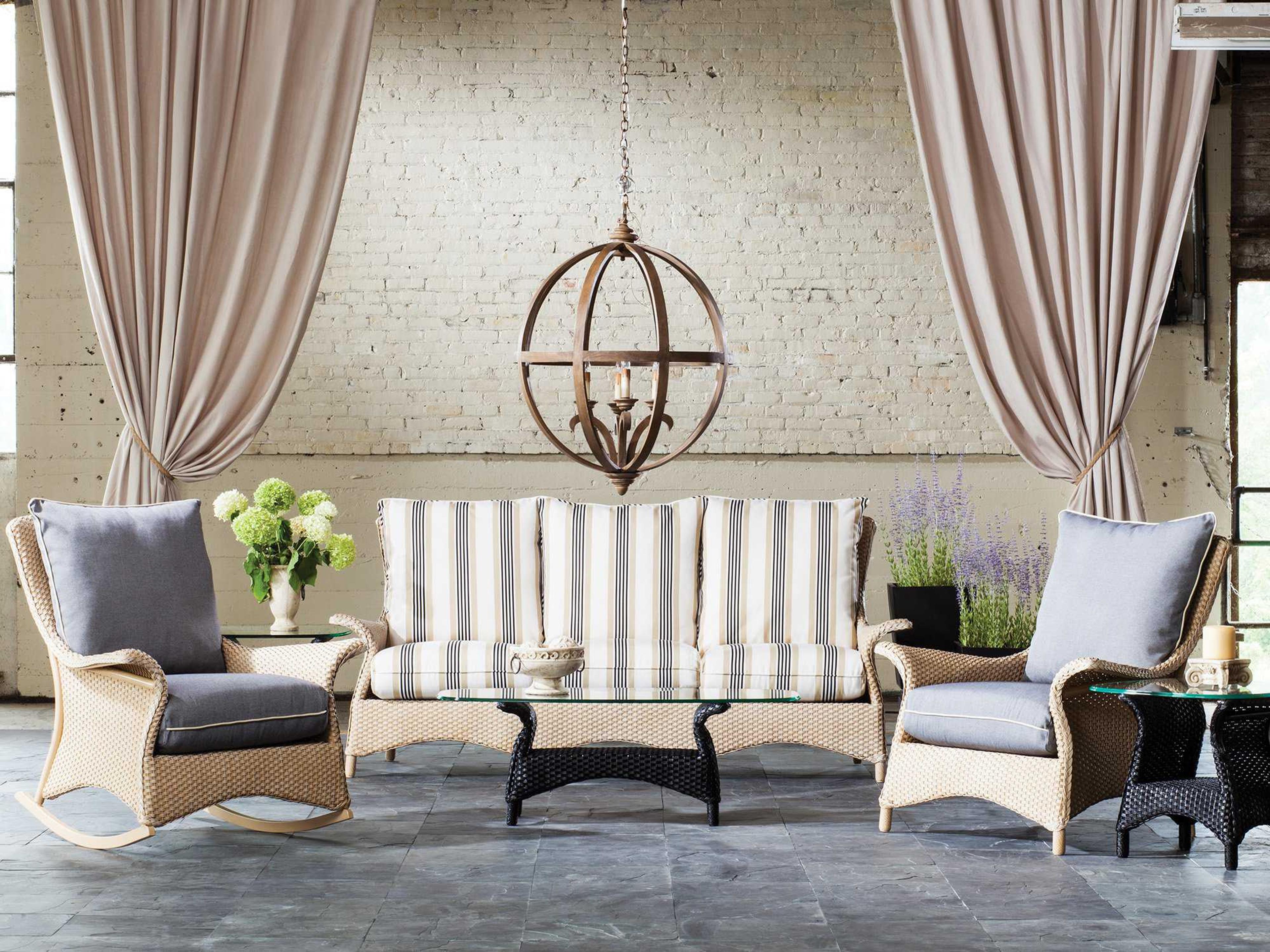 Lloyd Flanders Mandalay Wicker Cushion Patio Lounge Set