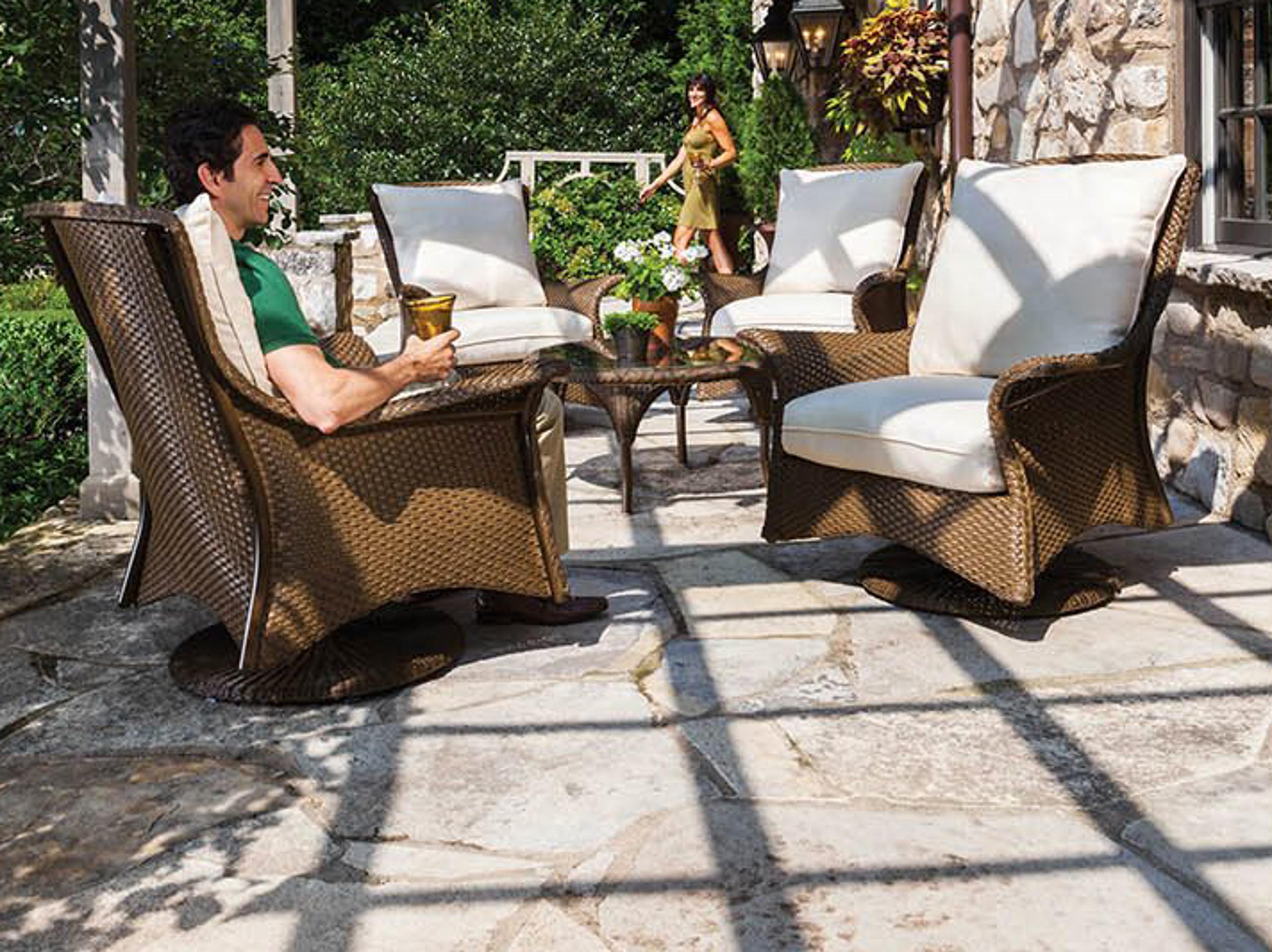 Lloyd Flanders Mandalay Wicker Cushion Outdoor Patio Lounge Set