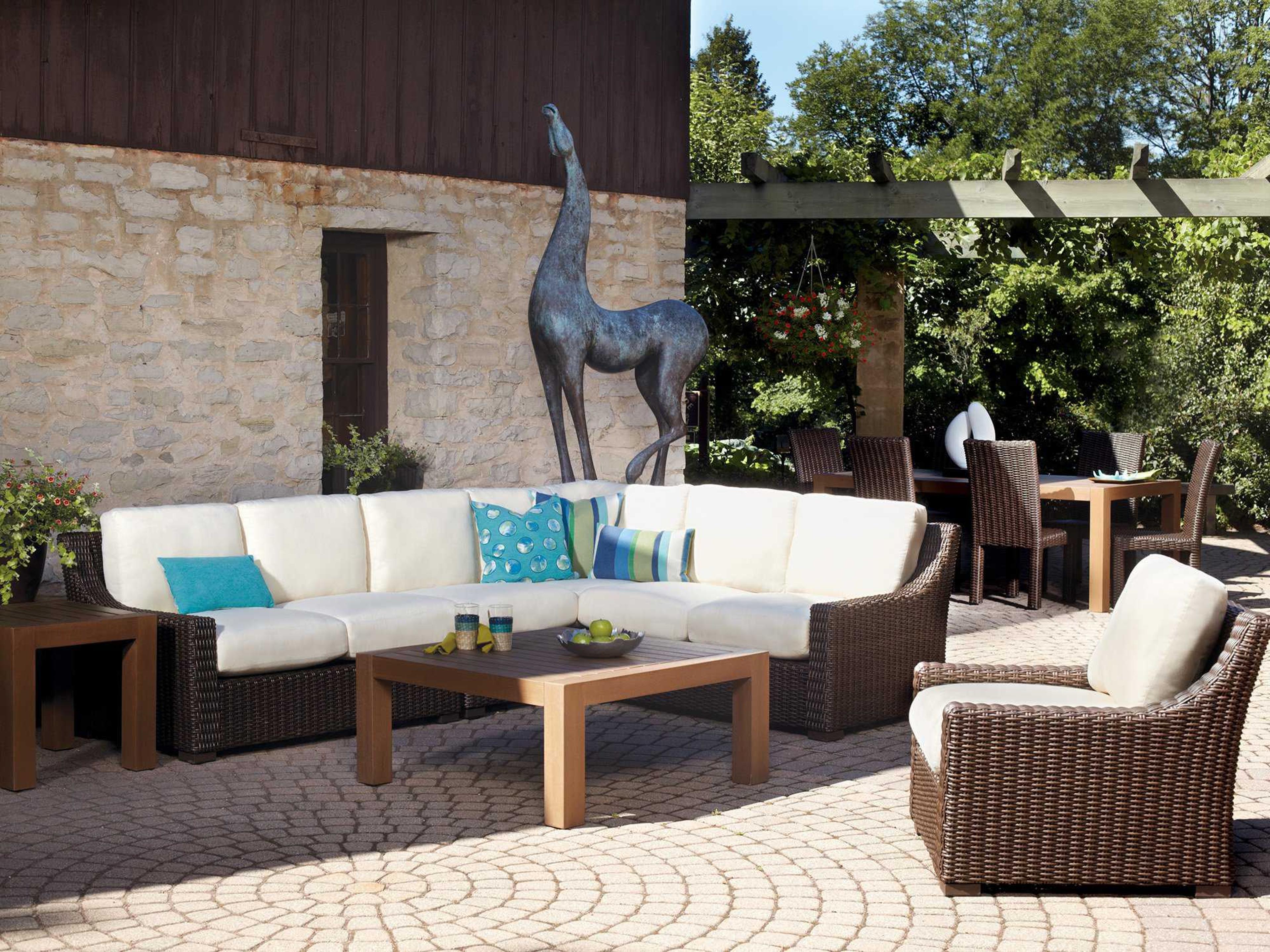 Lloyd Flanders Mesa Wicker Cushion Patio Lounge Set