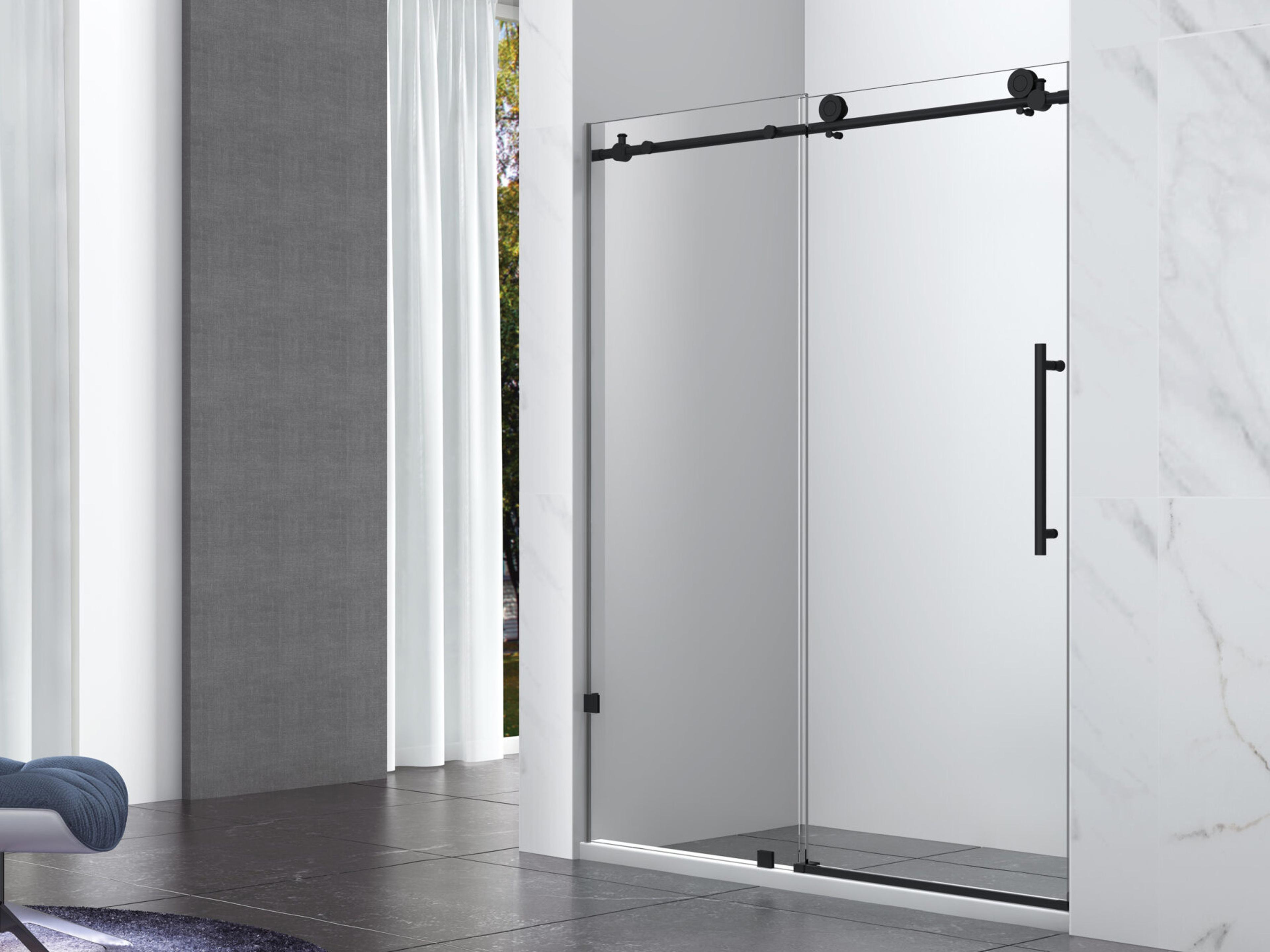 Legion Furniture Gd Shower Door With Black Hardware