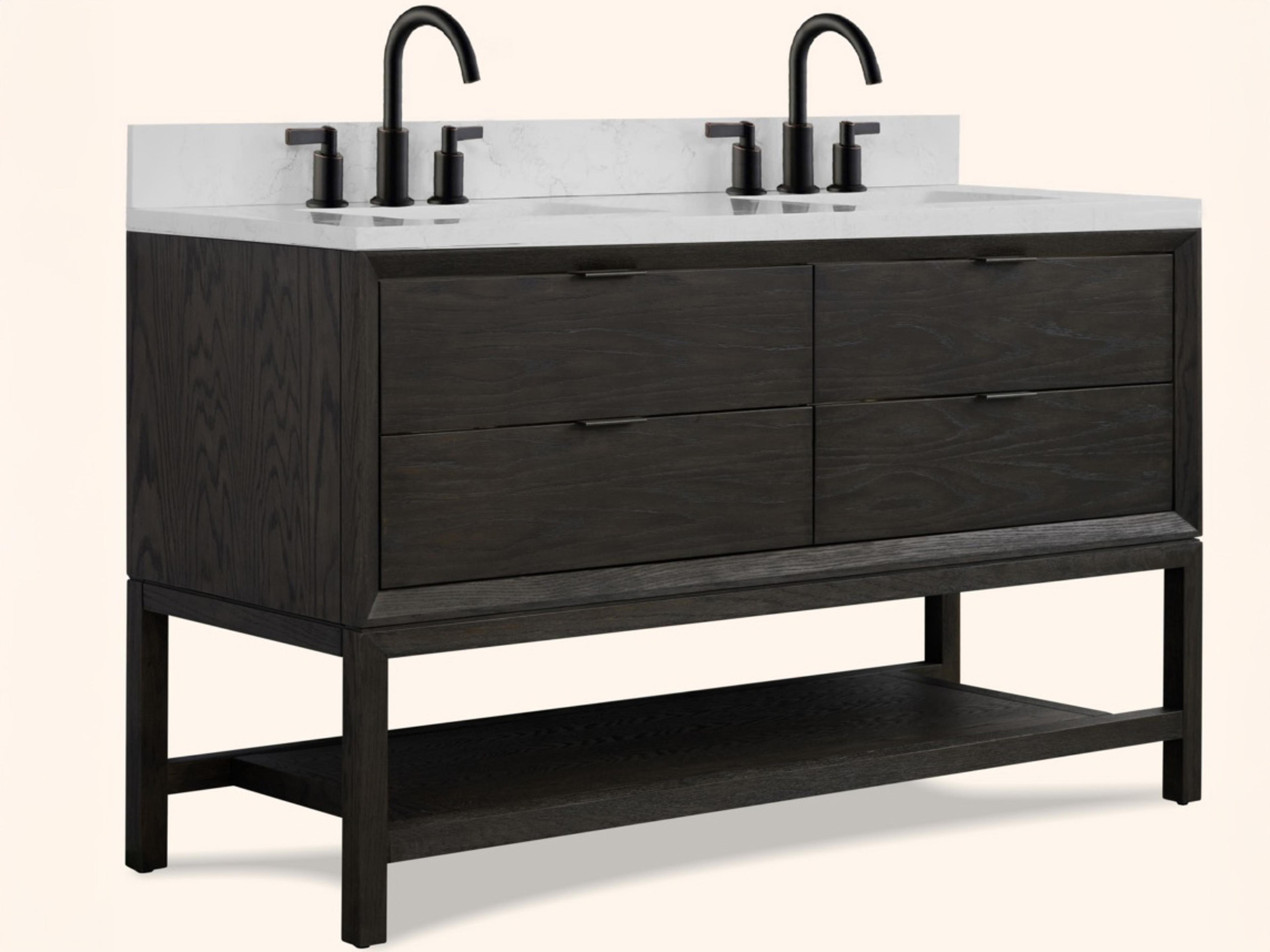Wh Series Brown Oak Vanity