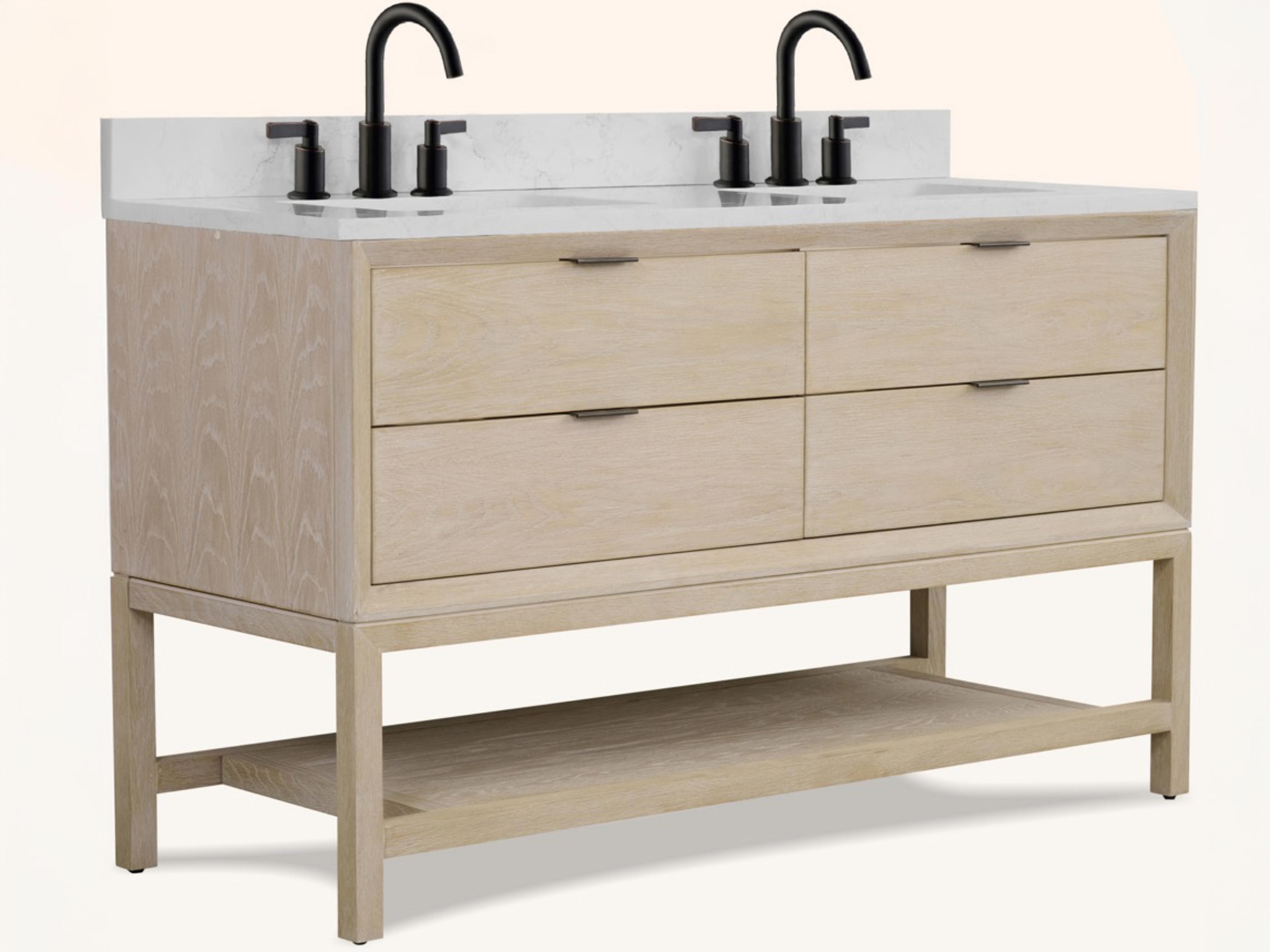Legion Furniture Wh Series Whitewashed Oak Vanity