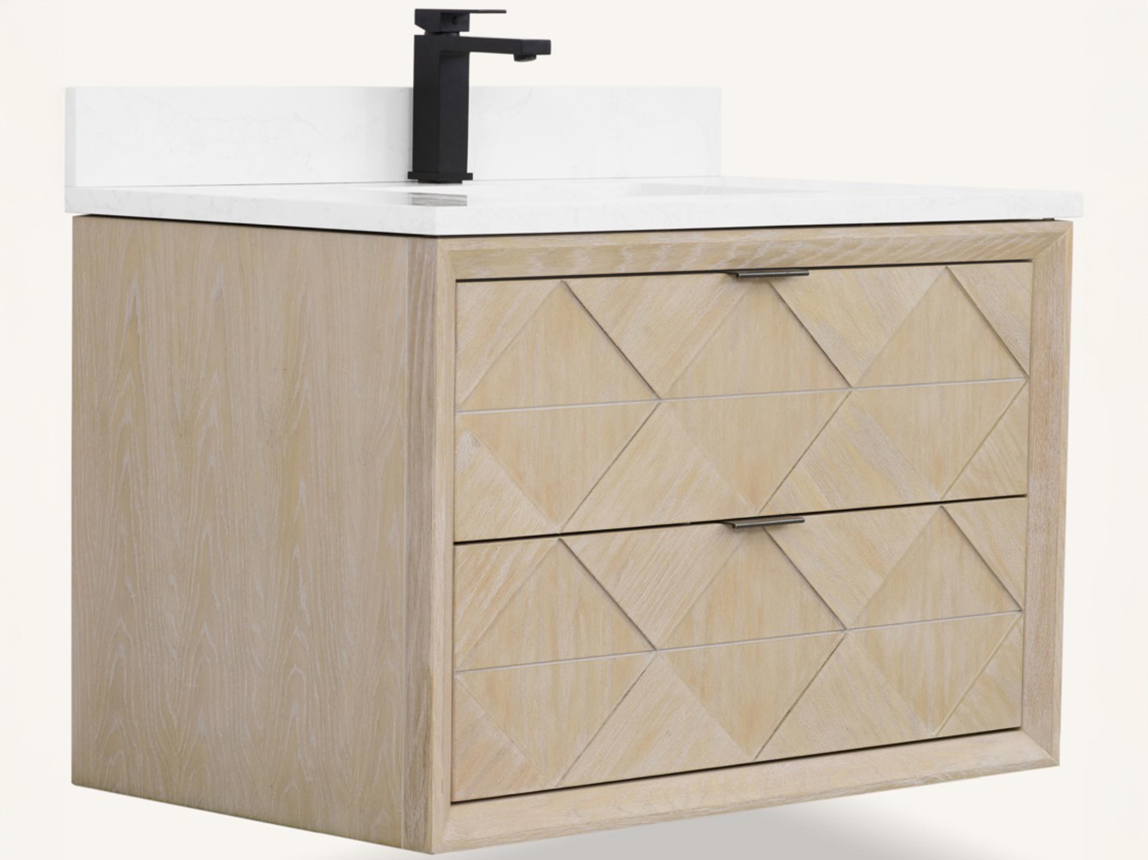 Legion Furniture Wh Series Whitewashed Oak Vanity