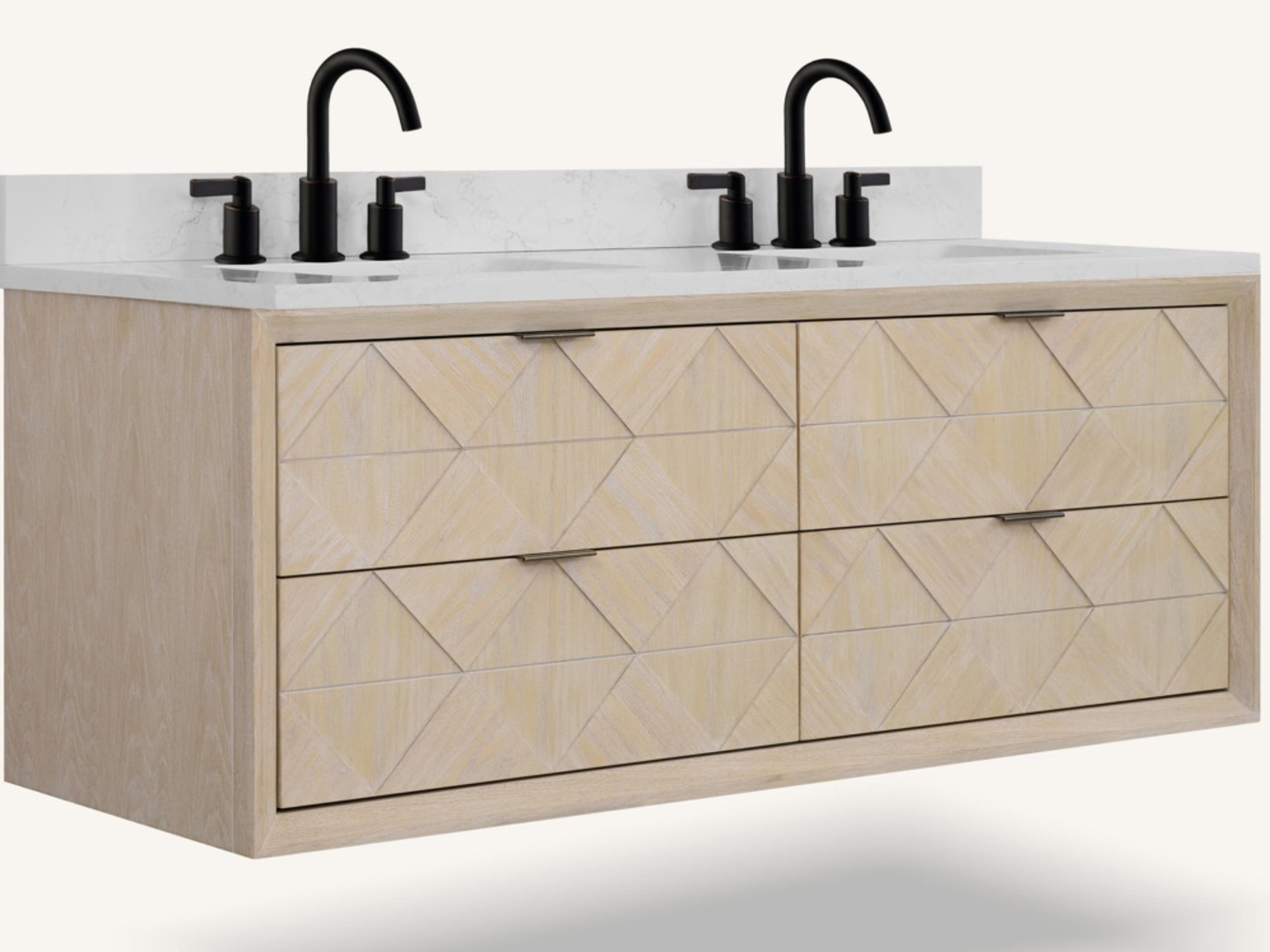 Legion Furniture Wh Series Whitewashed Oak Vanity