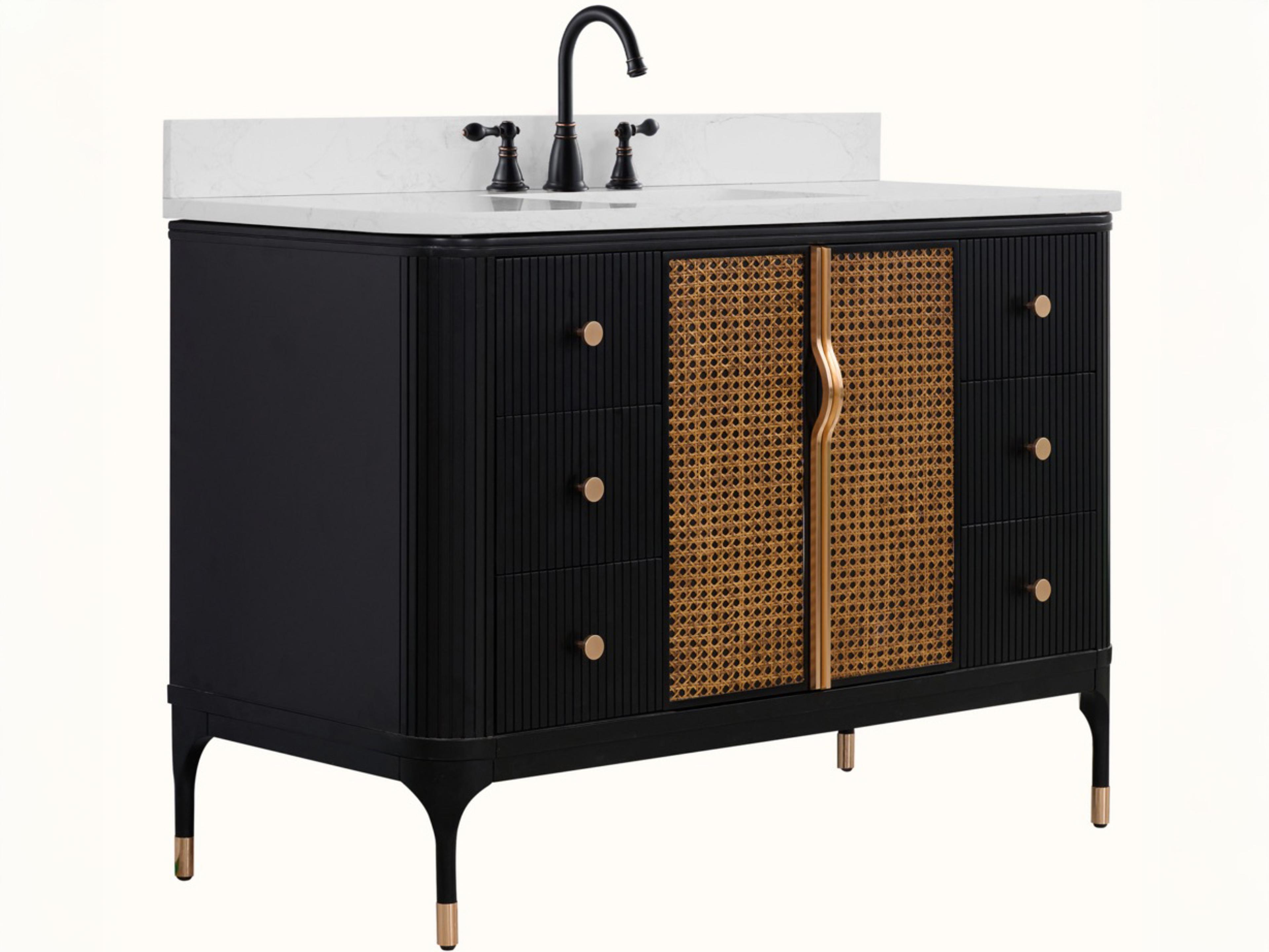 Legion Furniture Wh Series Black Birch Vanity