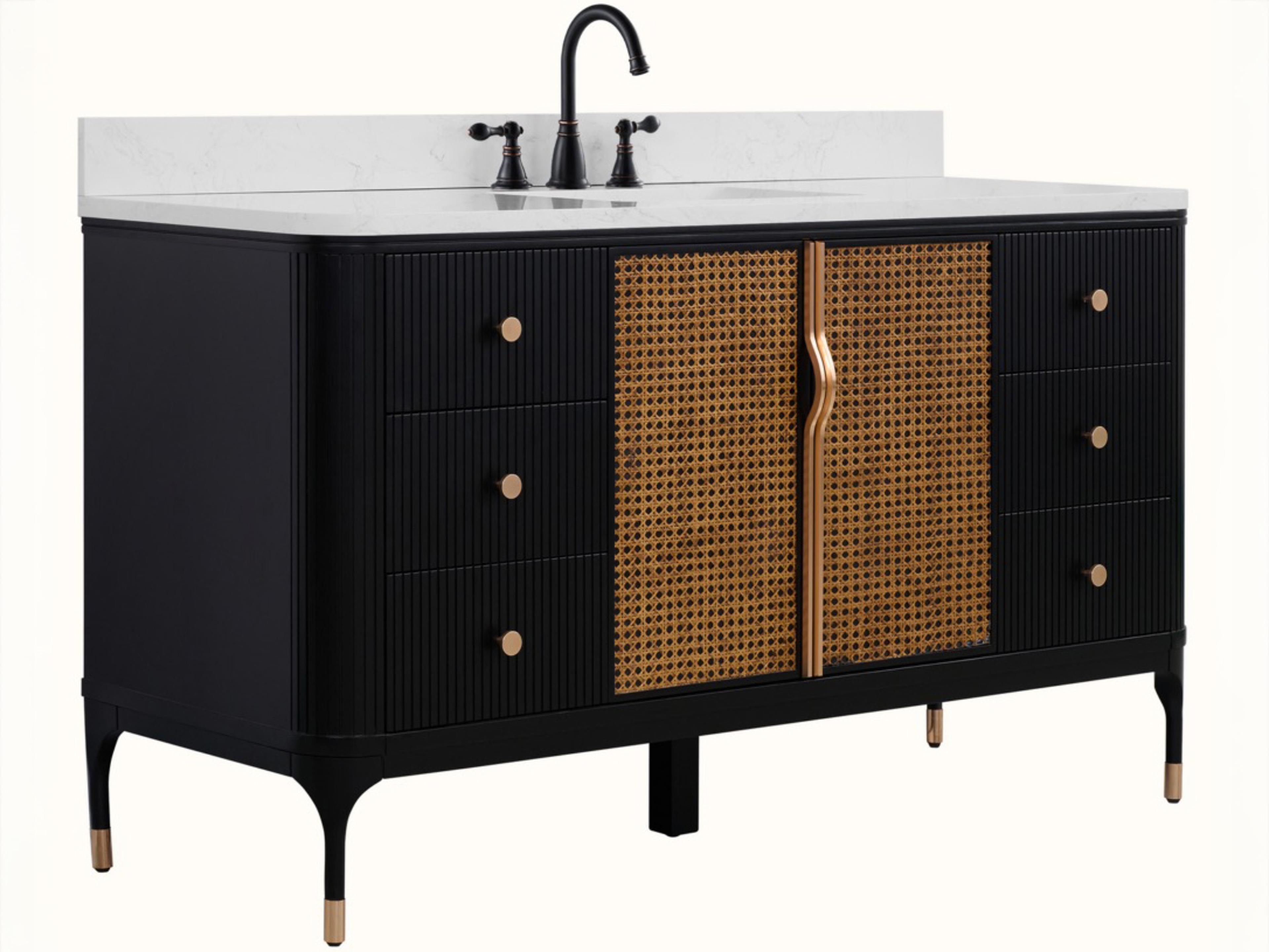 Legion Furniture Wh Series Black Birch Vanity
