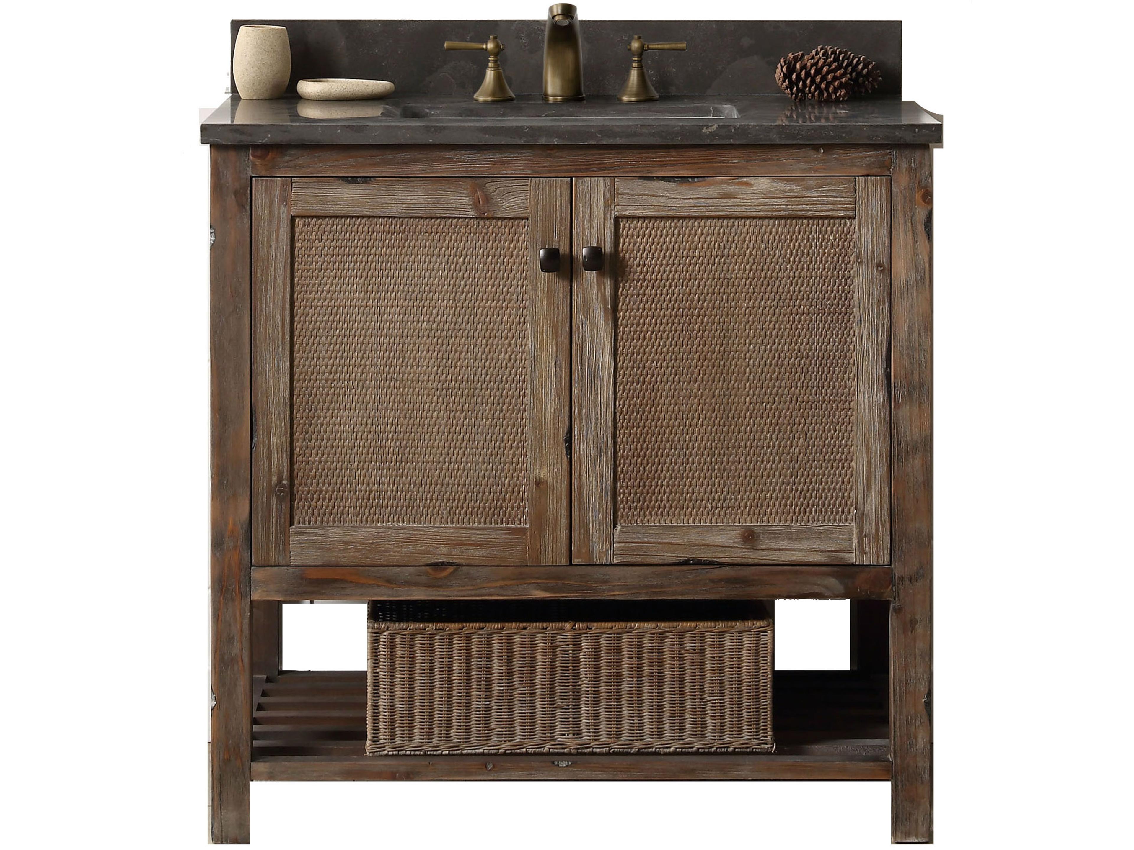 Legion Furniture Wh Series Brown Vanity With Moon Stone Top