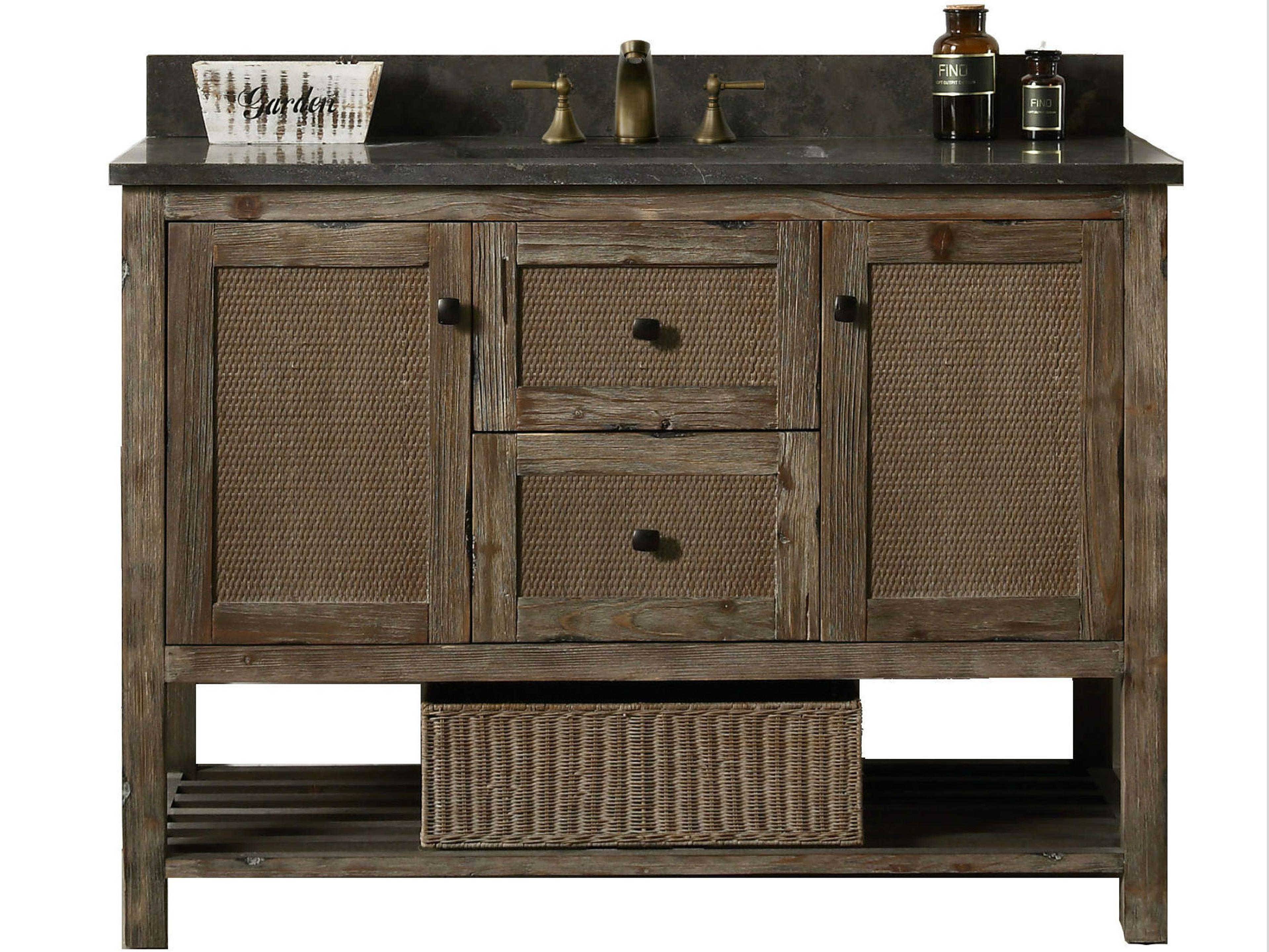 Legion Furniture Wh Series Brown Vanity With Moon Stone Top