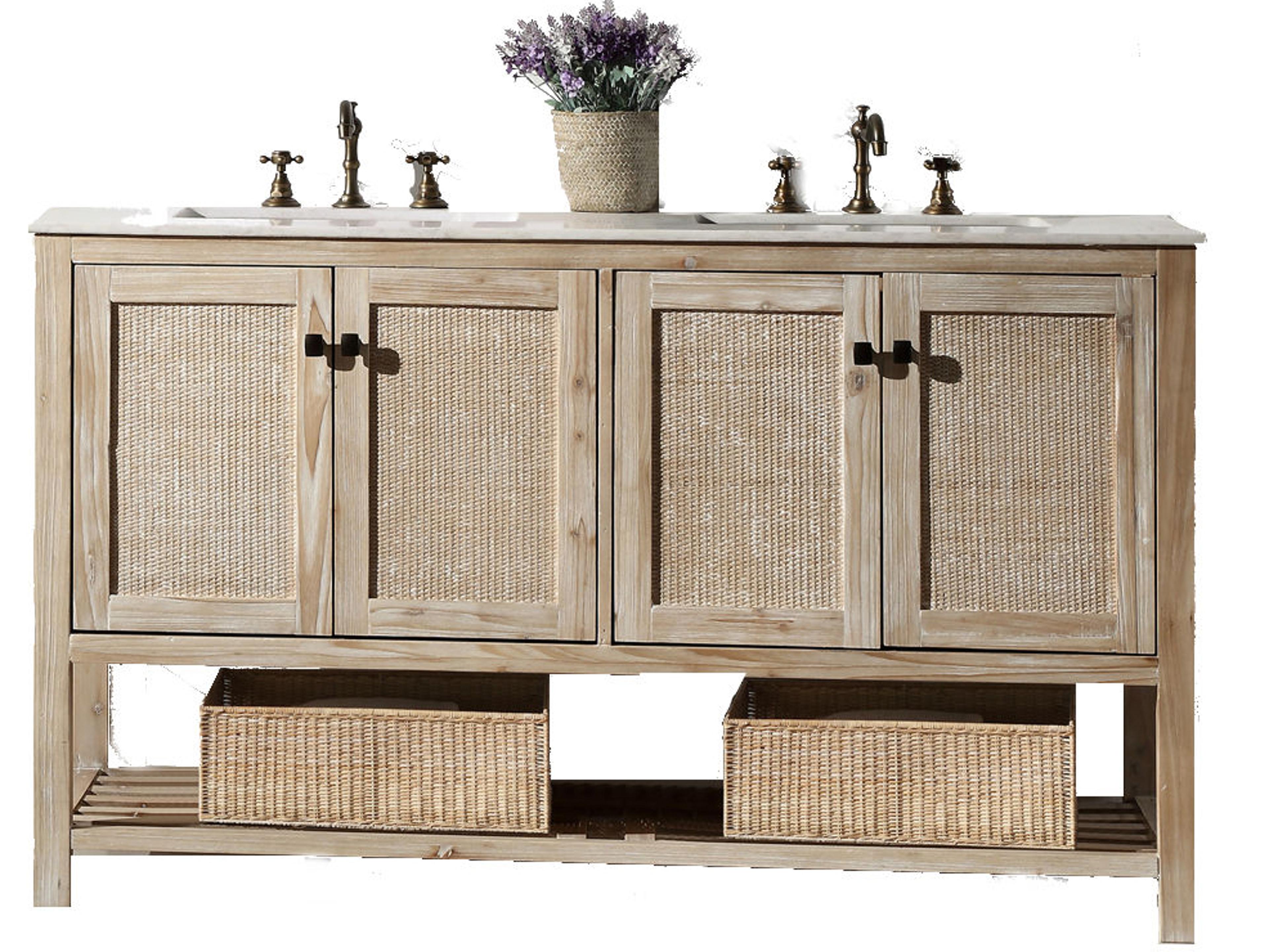 Legion Furniture Wh Series White Wash Vanity With Marble Top