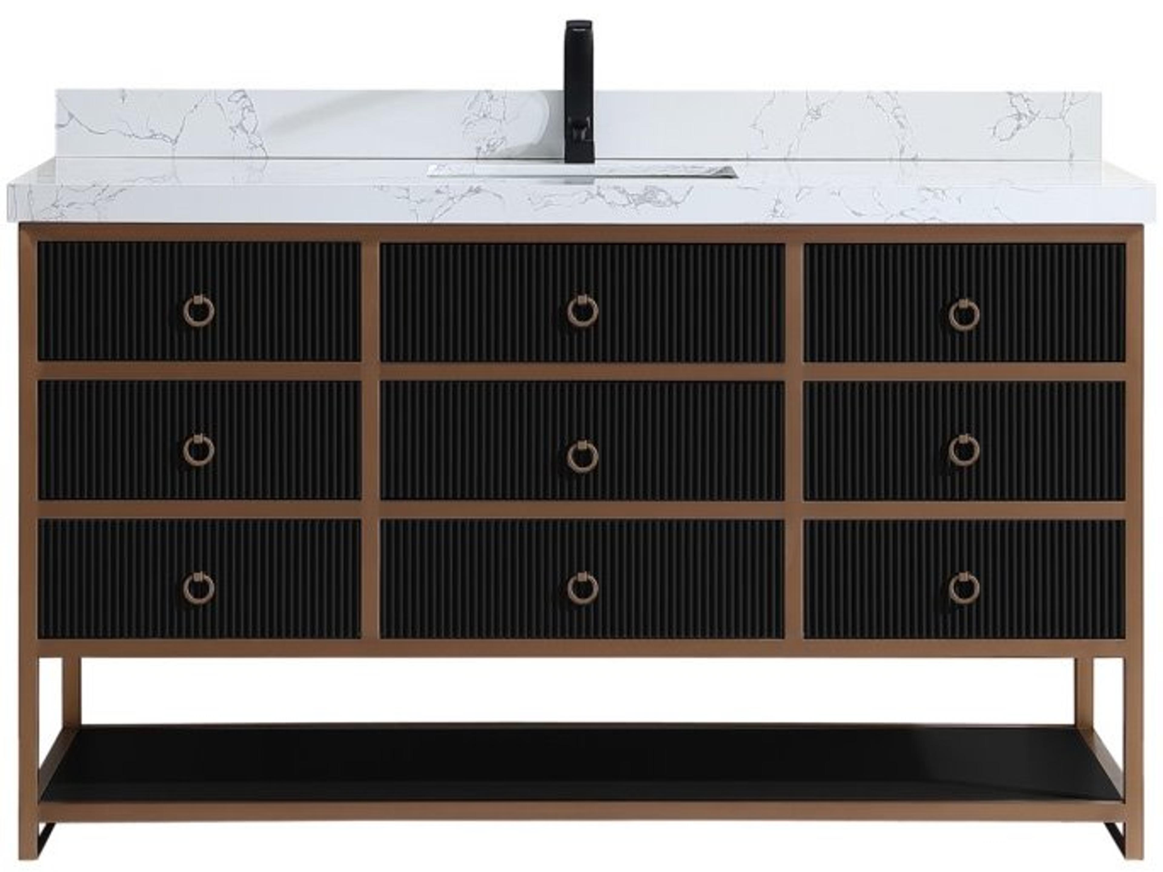 Legion Furniture Wk Series Tricorn Black Vanity