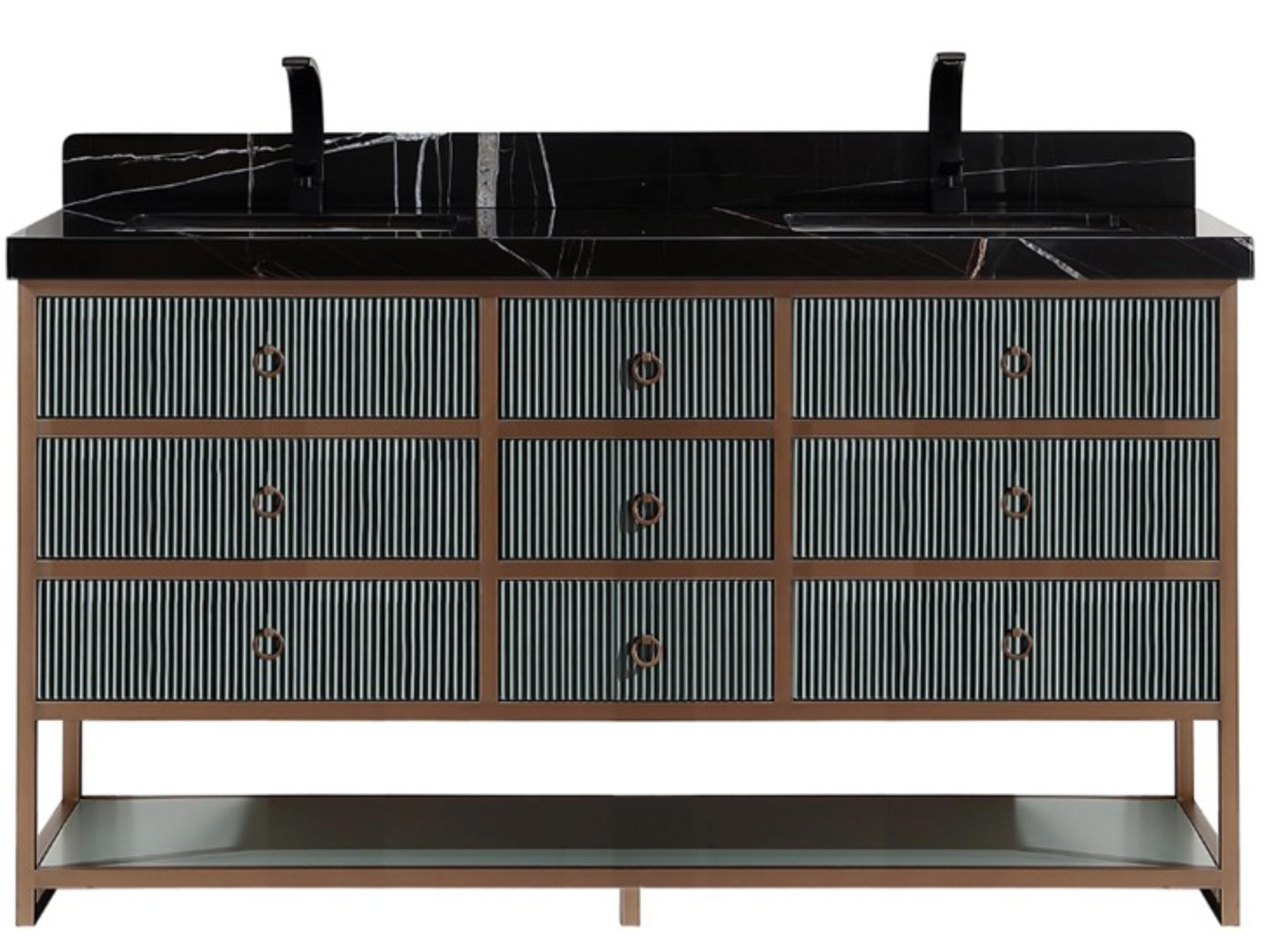 Legion Furniture Wk Series Pewter Green Vanity With Black Natural Top