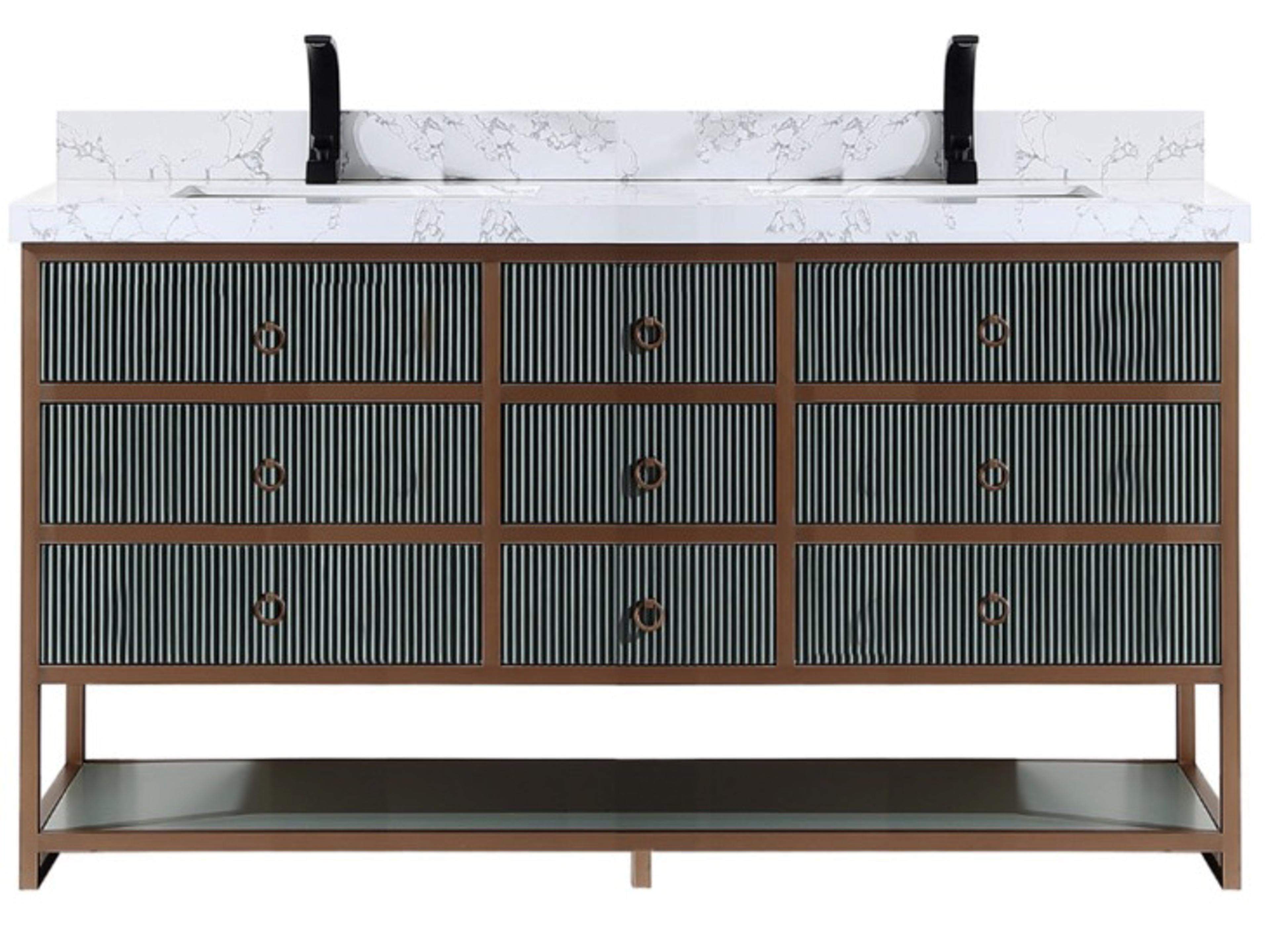 Legion Furniture Wk Series Pewter Green Vanity