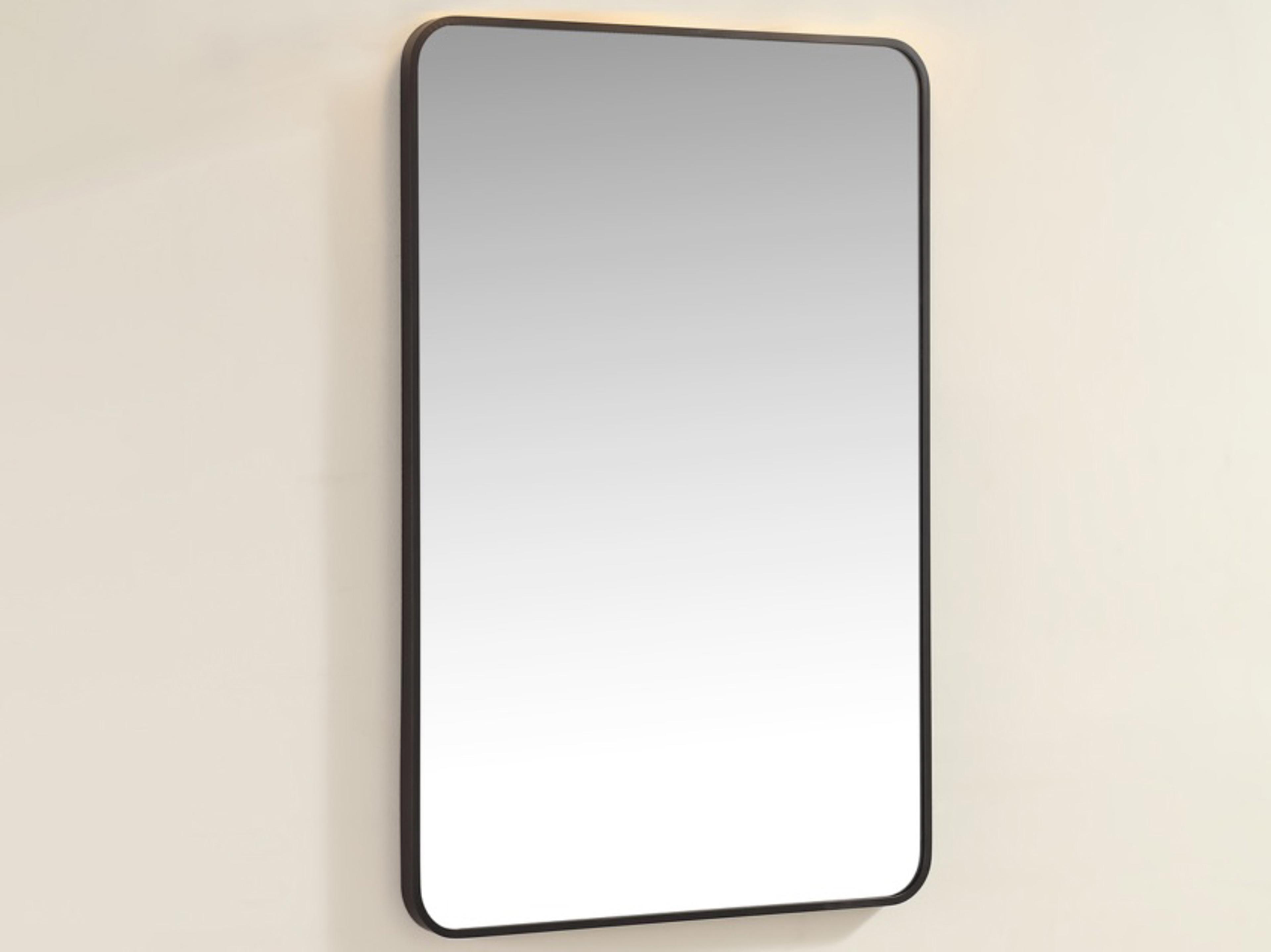 Legion Furniture Wk Series Oil Rubbled Black Wall Mirror Rectangular