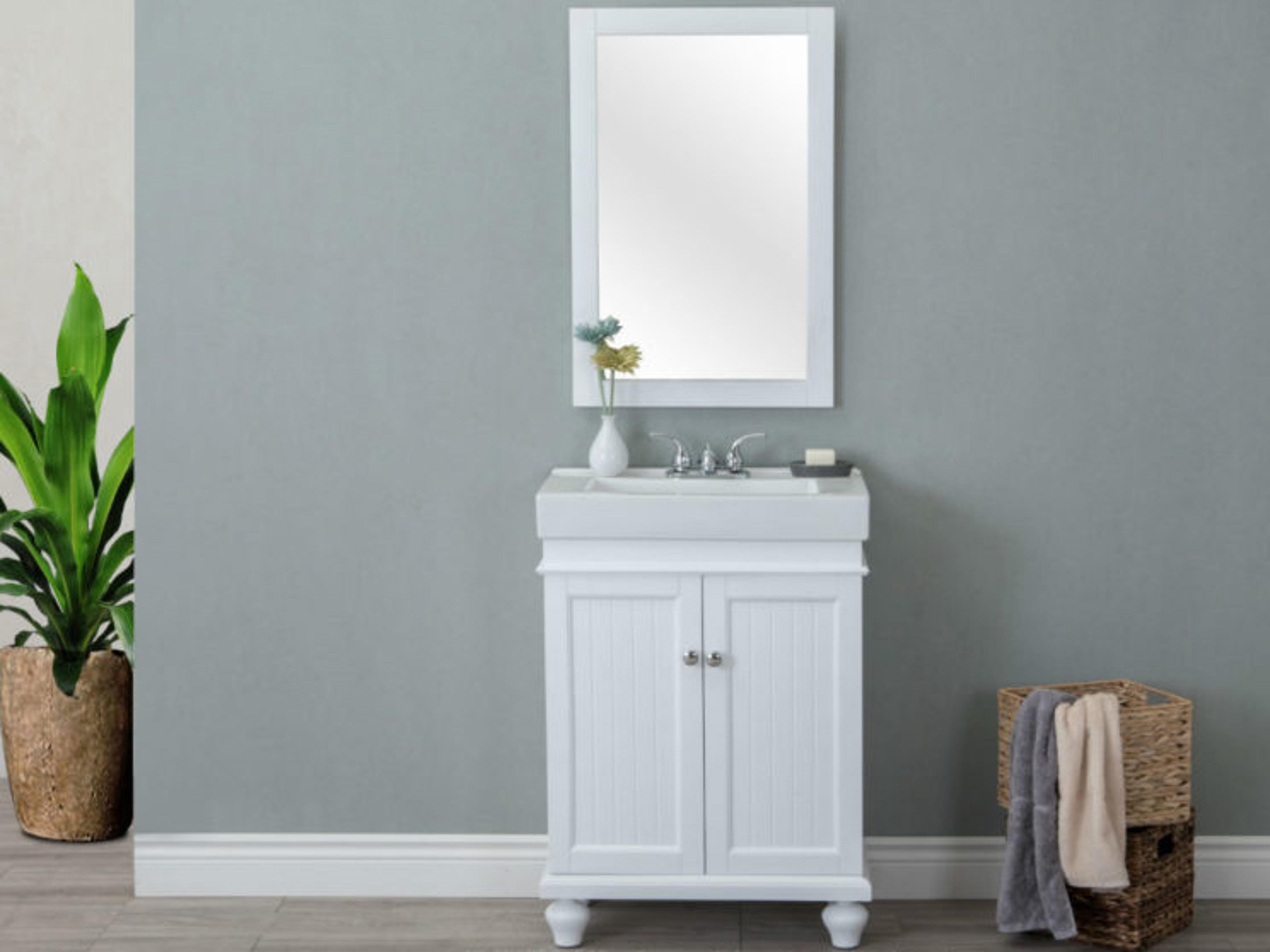 Legion Furniture Wlf Series Sink Vanity Antique Coffee Wall Mirror Rectangular