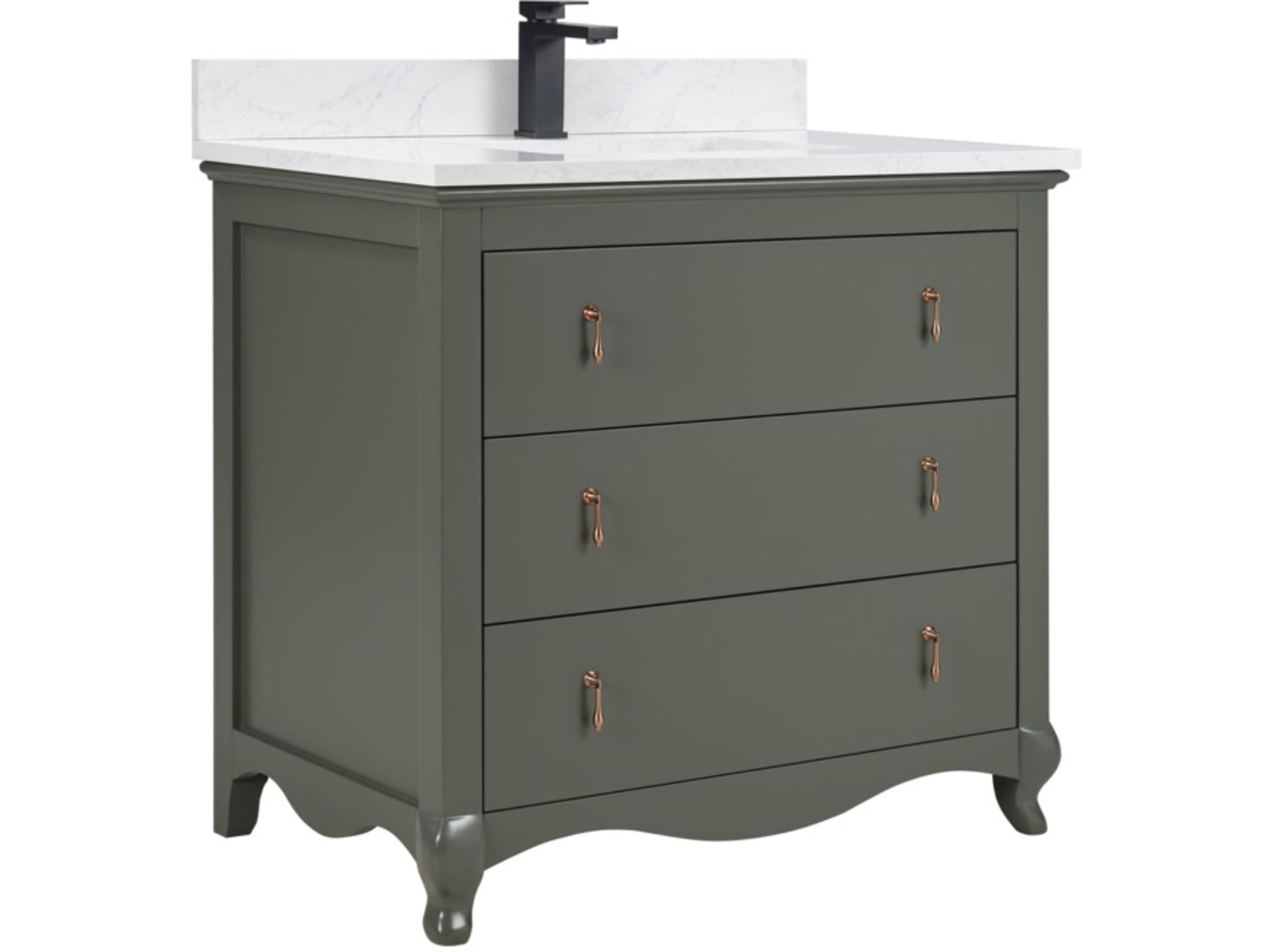 Ws Series Pewter Green Vanity