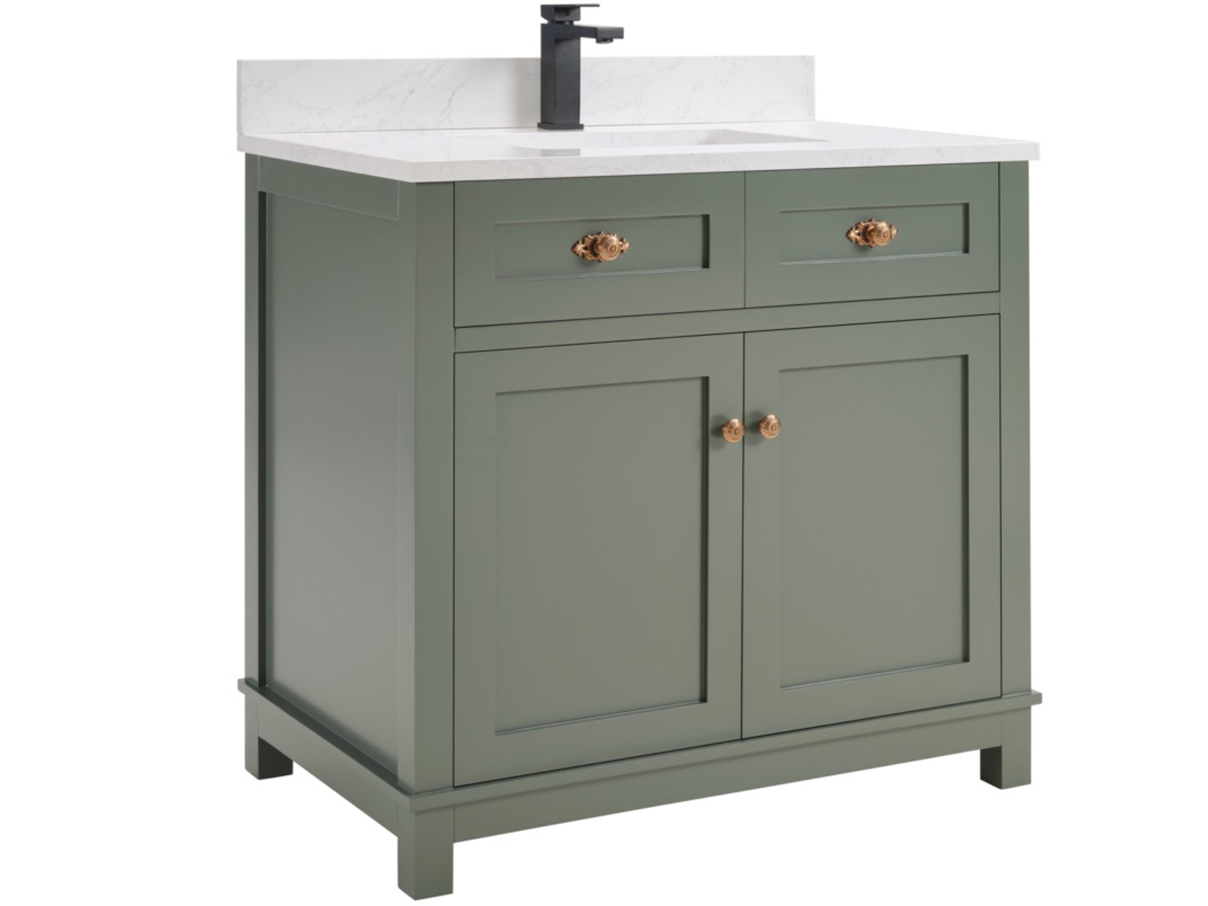 Ws Series Pewter Green Vanity