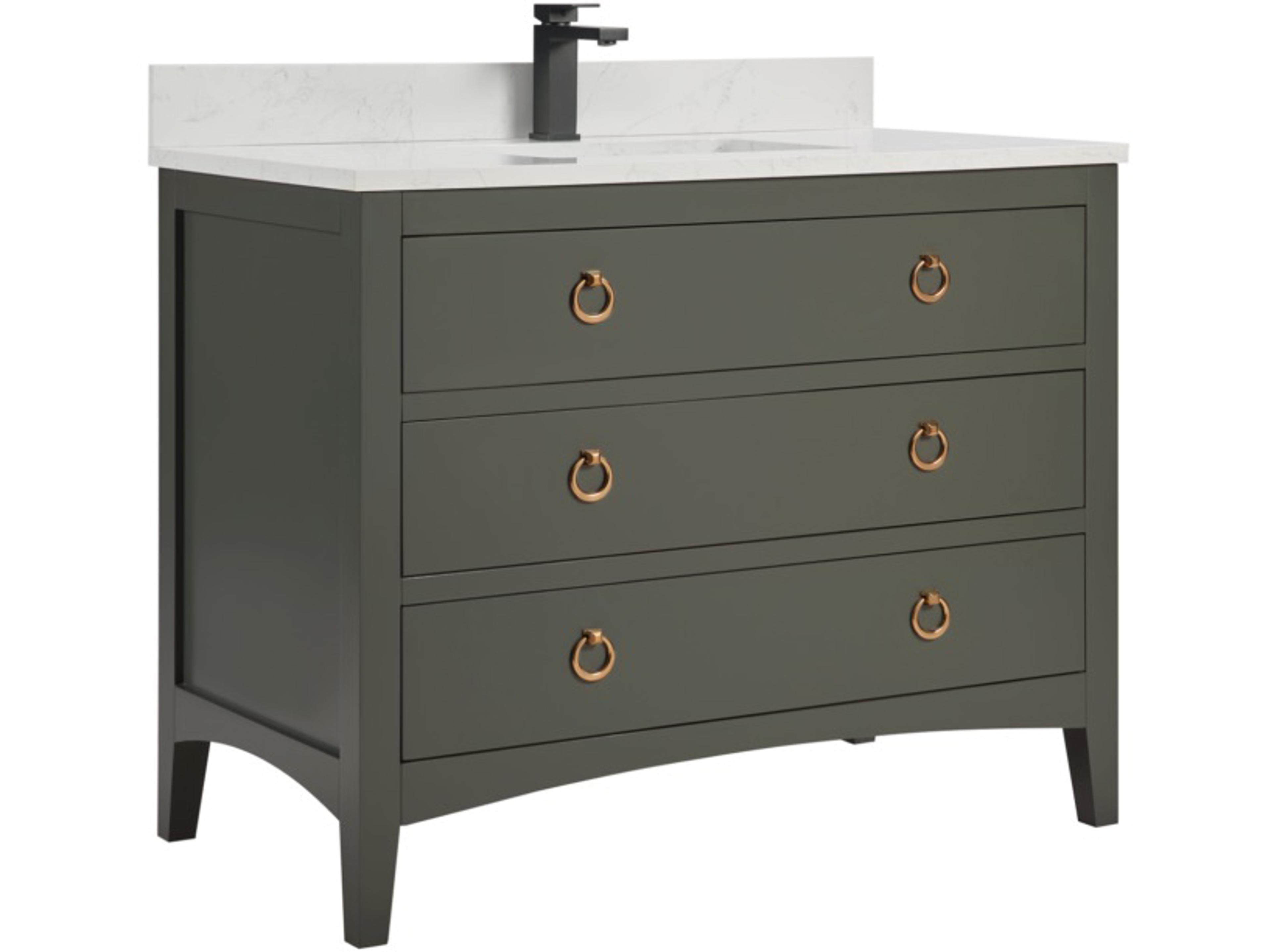 Ws Series Pewter Green Vanity