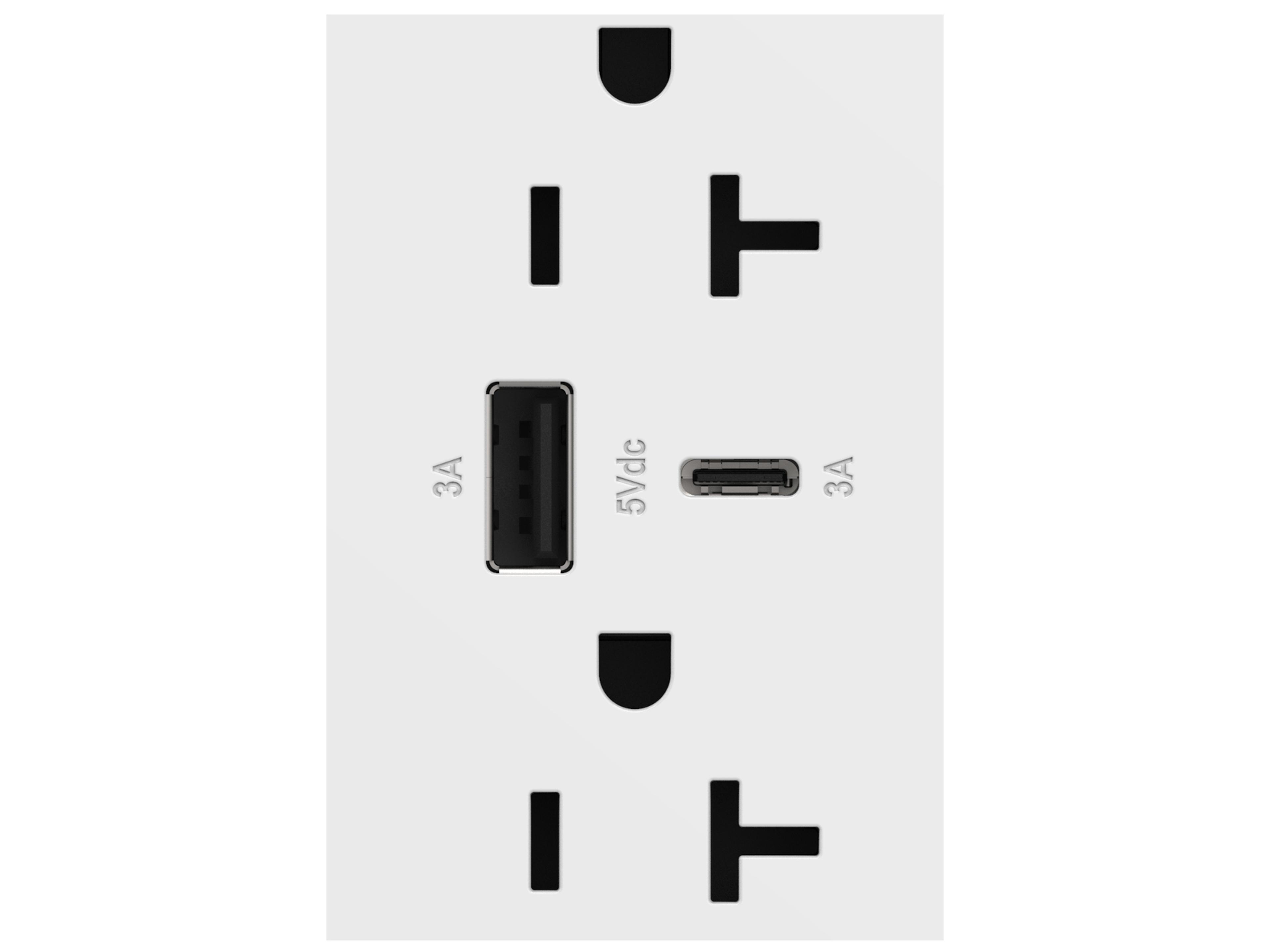 Legrand Adorne White Tamper-Resistant Ultra-Fast USB Type-A/C Outlet