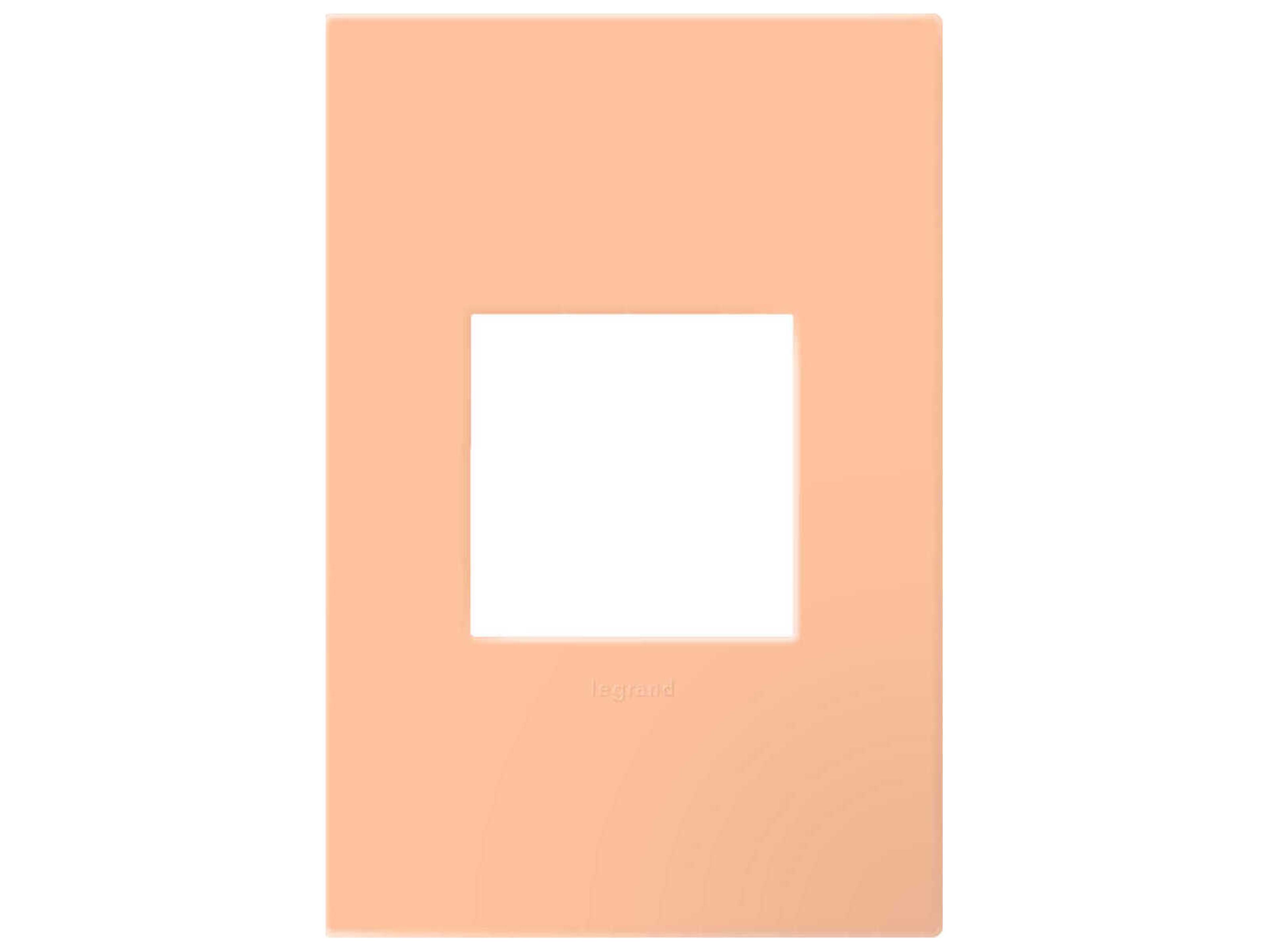 Legrand Plastics Peachy One-Gang-Plus Screwless Wall Plate with Microban