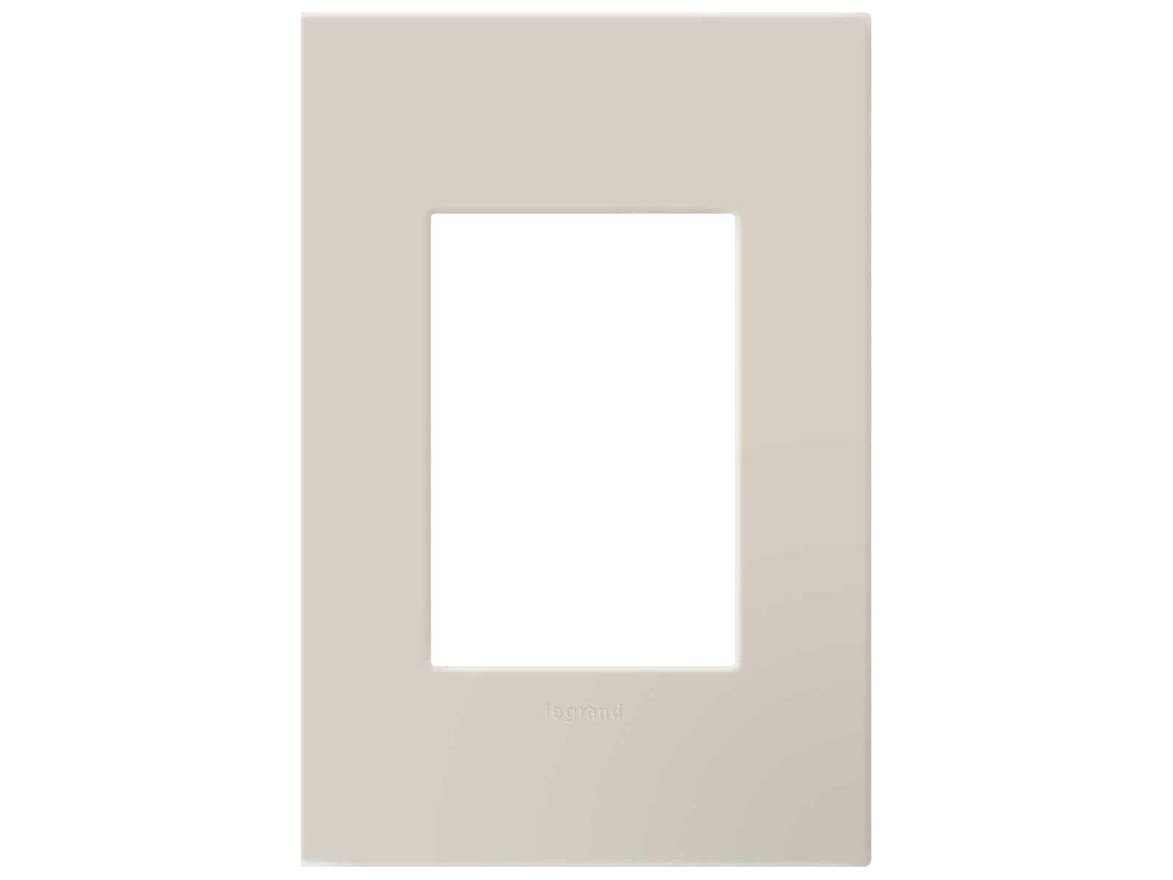 Legrand Plastics Oatmeal One-Gang Screwless Wall Plate with Microban