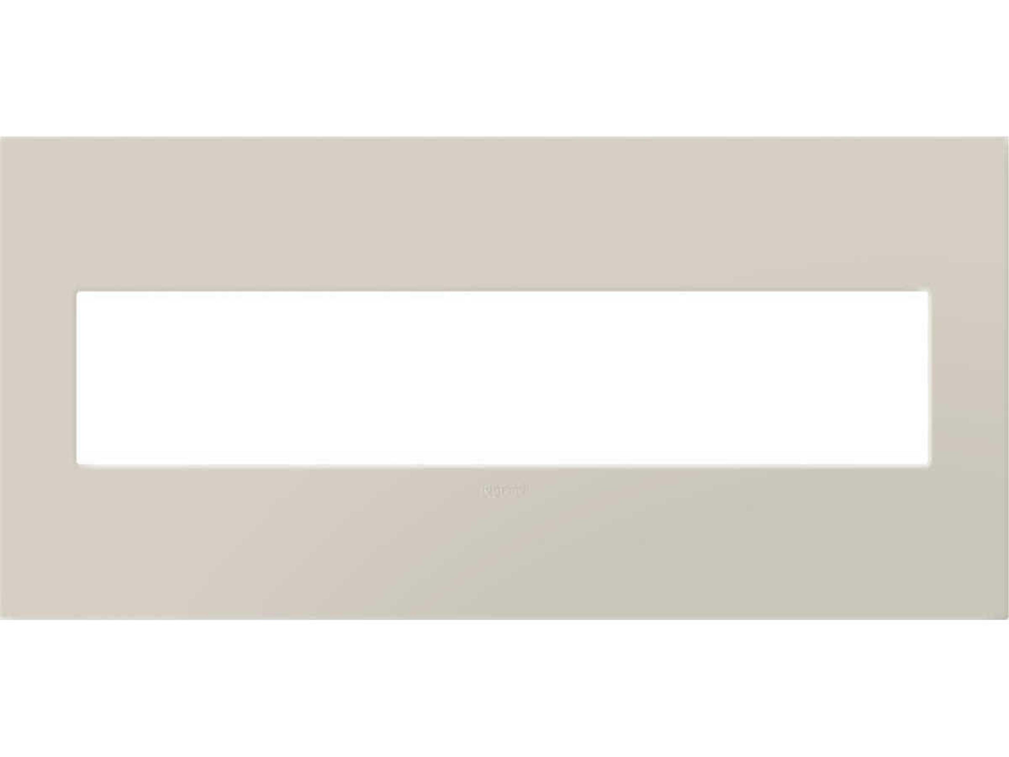 Legrand Plastics Oatmeal Five-Gang Screwless Wall Plate with Microban