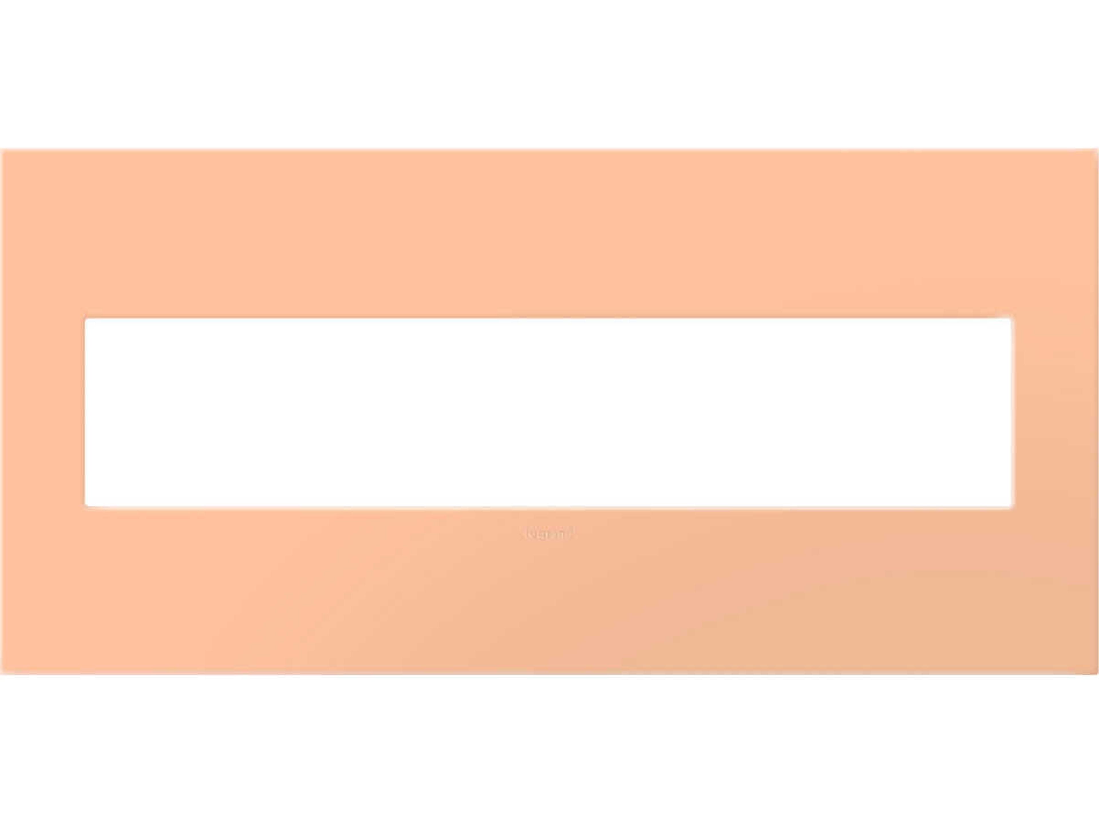 Legrand Plastics Peachy Five-Gang Screwless Wall Plate with Microban