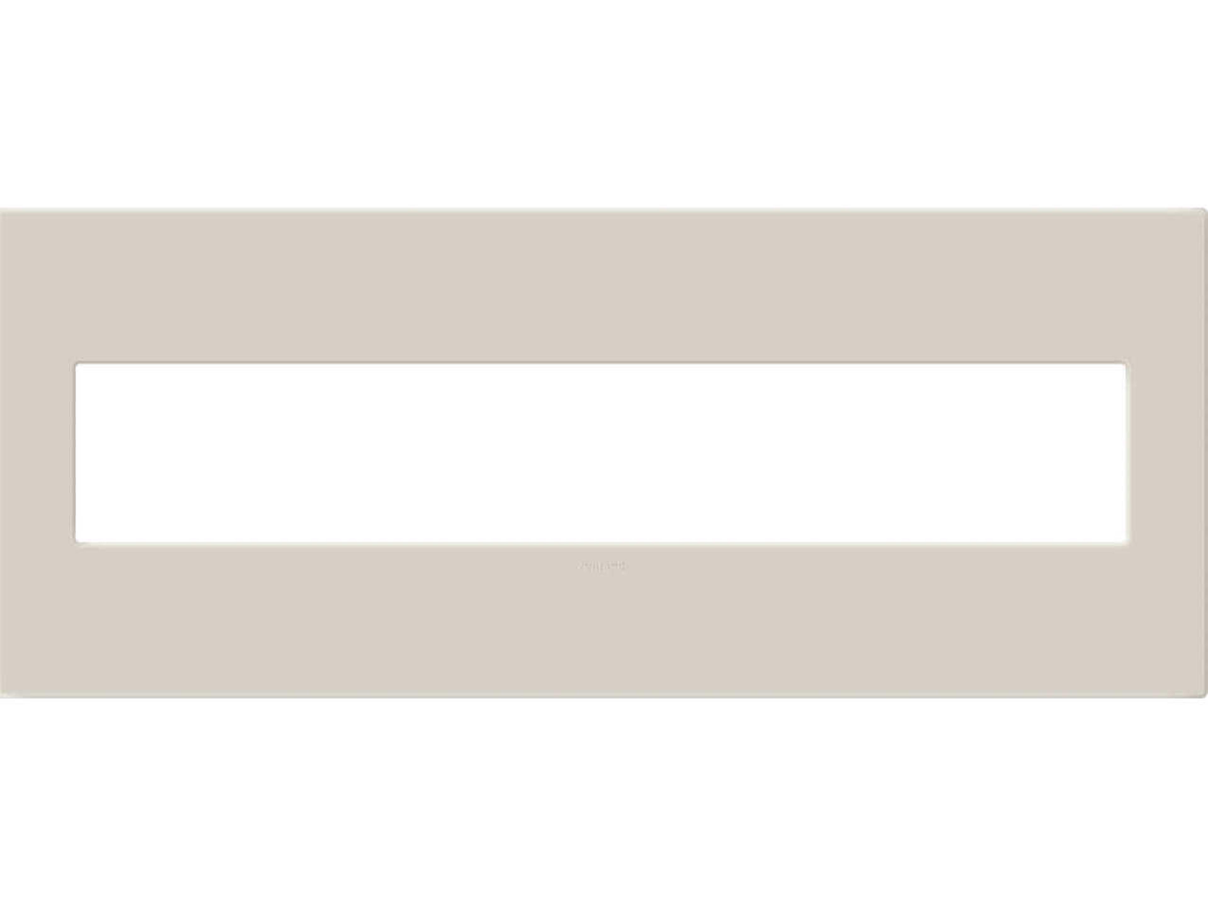 Legrand Plastics Oatmeal Six-Gang Screwless Wall Plate with Microban