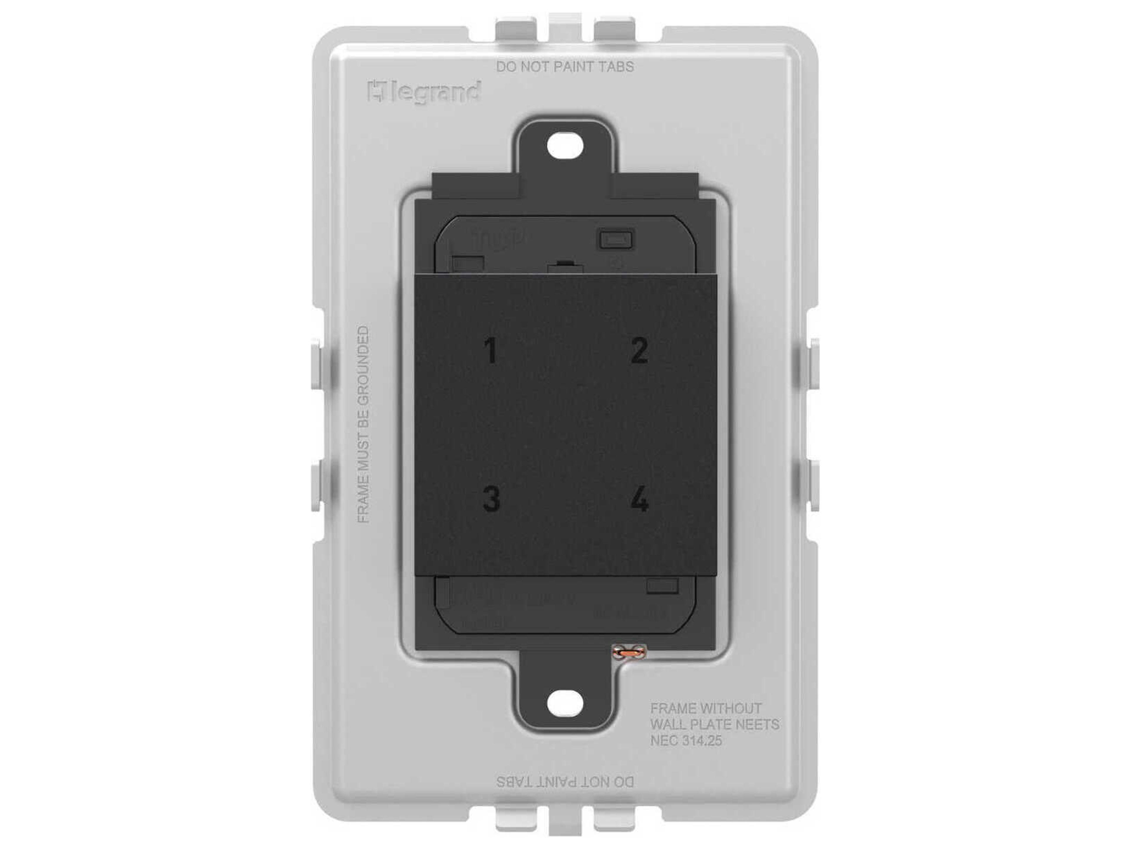 Legrand Adorne Graphite Wireless Smart Scene Switch with Netatmo