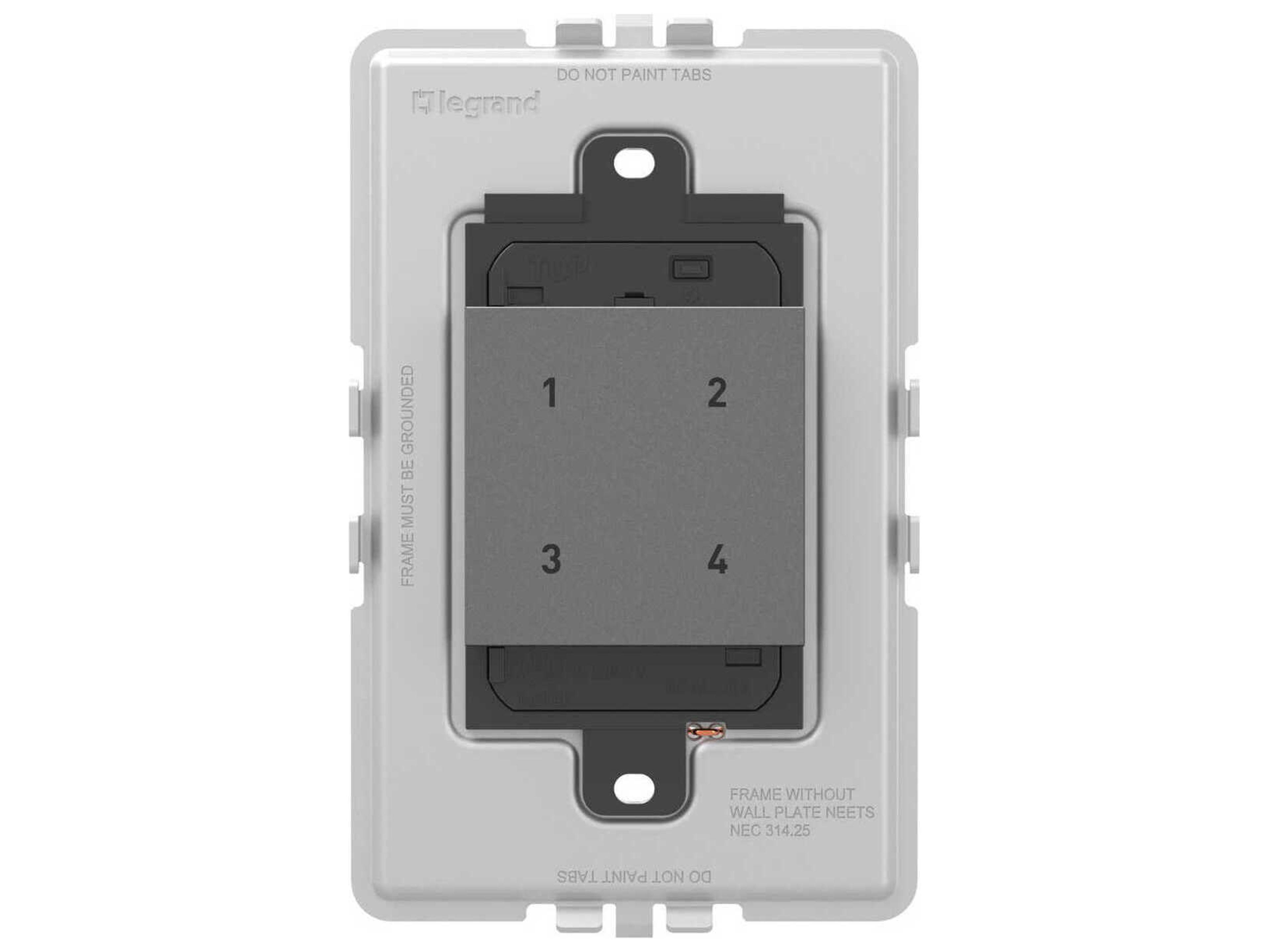 Legrand Adorne Magnesium Wireless Smart Scene Switch with Netatmo