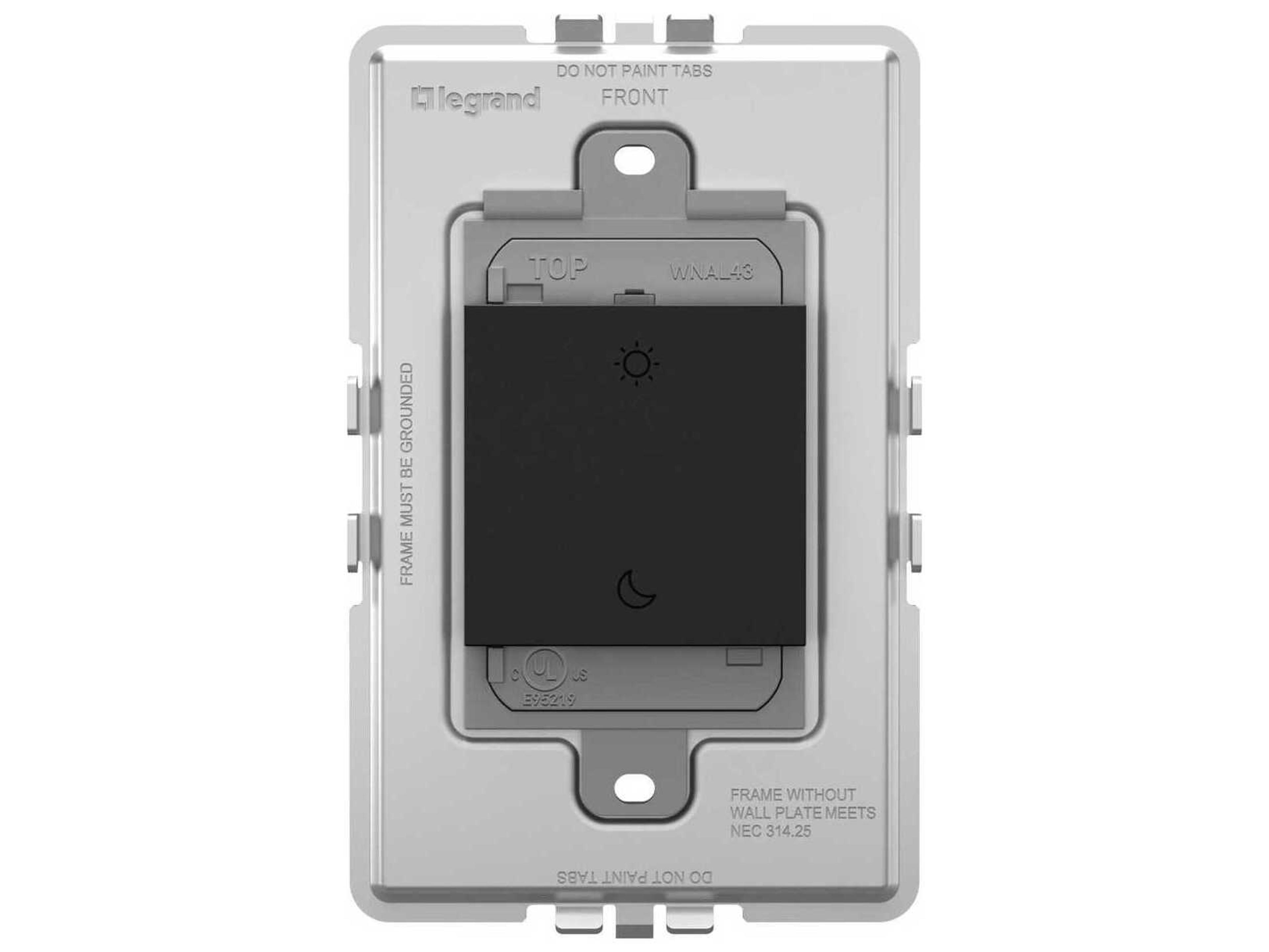 Legrand Adorne Graphite Wake/Sleep Wireless Smart Switch with Netatmo