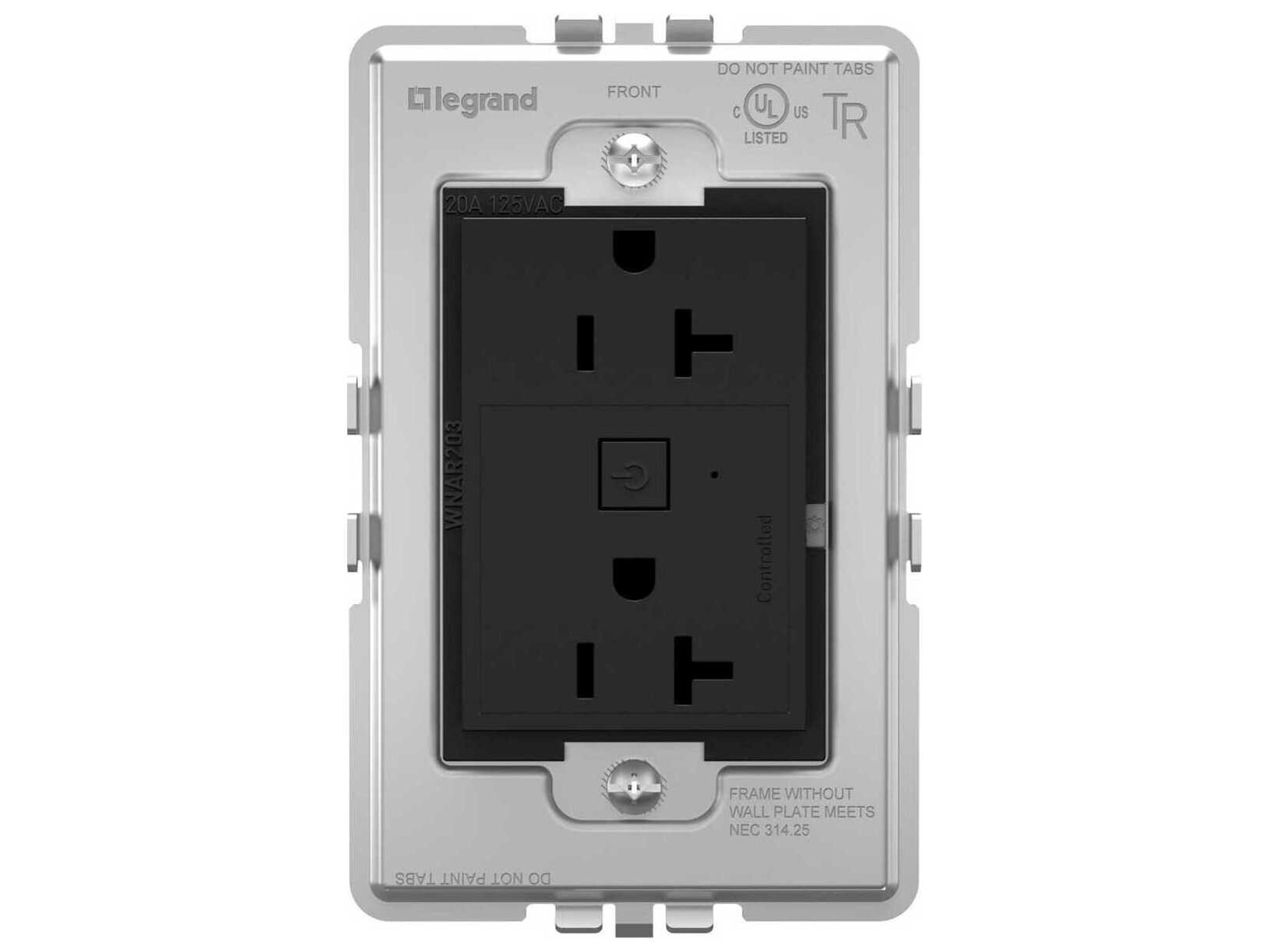 Legrand Adorne Graphite Smart Outlet with Netatmo