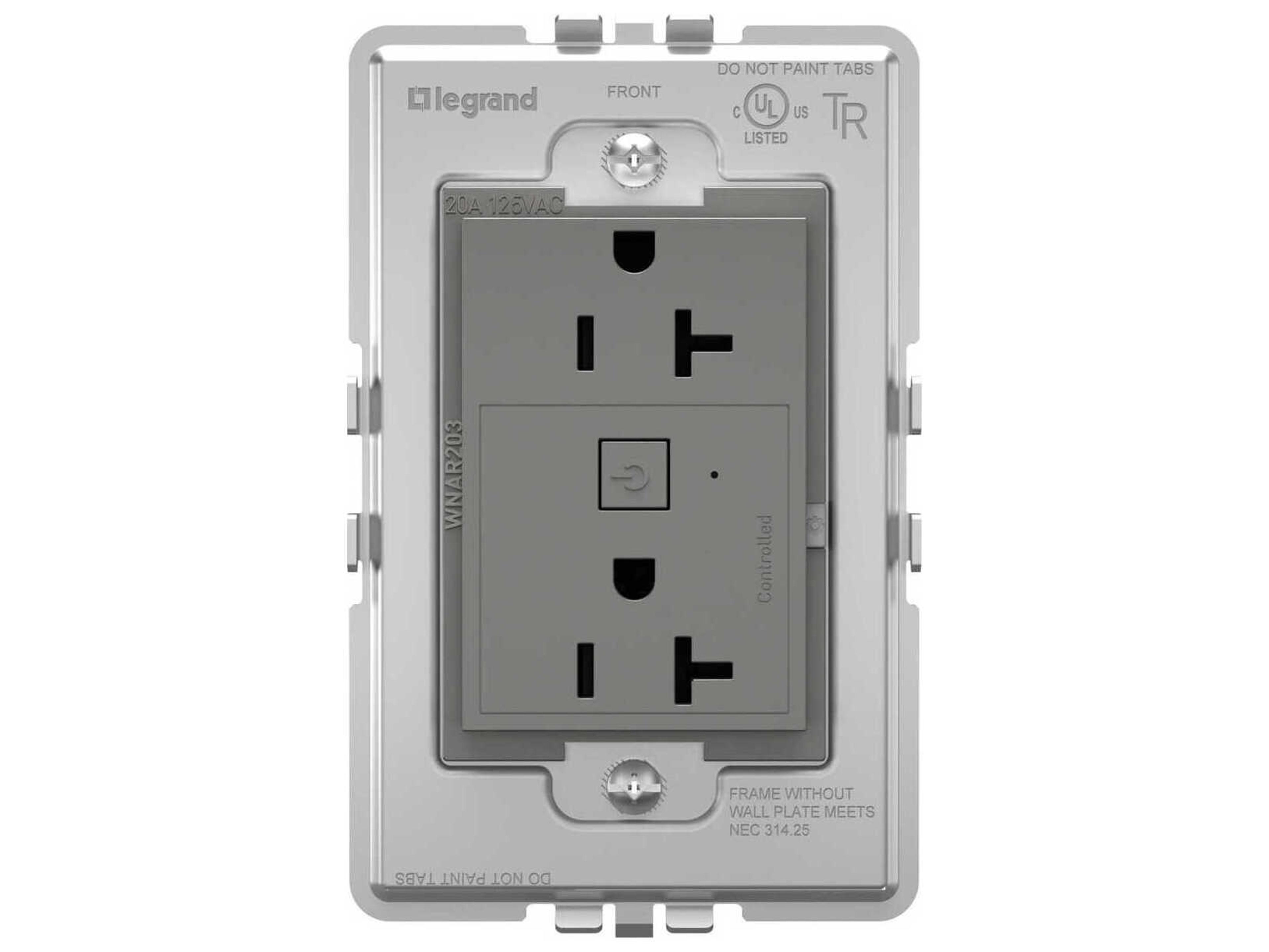 Legrand Adorne Magnesium Smart Outlet with Netatmo