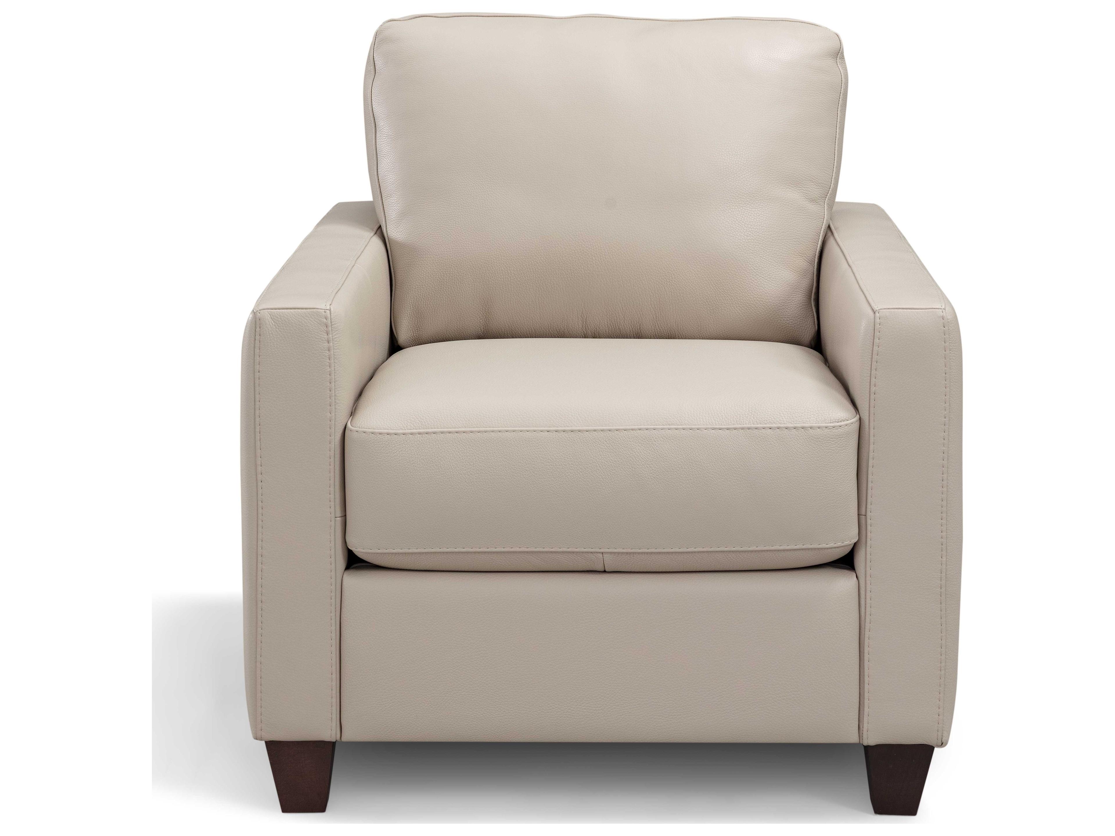 Leather Italia USA Millbrook Chair M12291A Taupe Plain 100 To