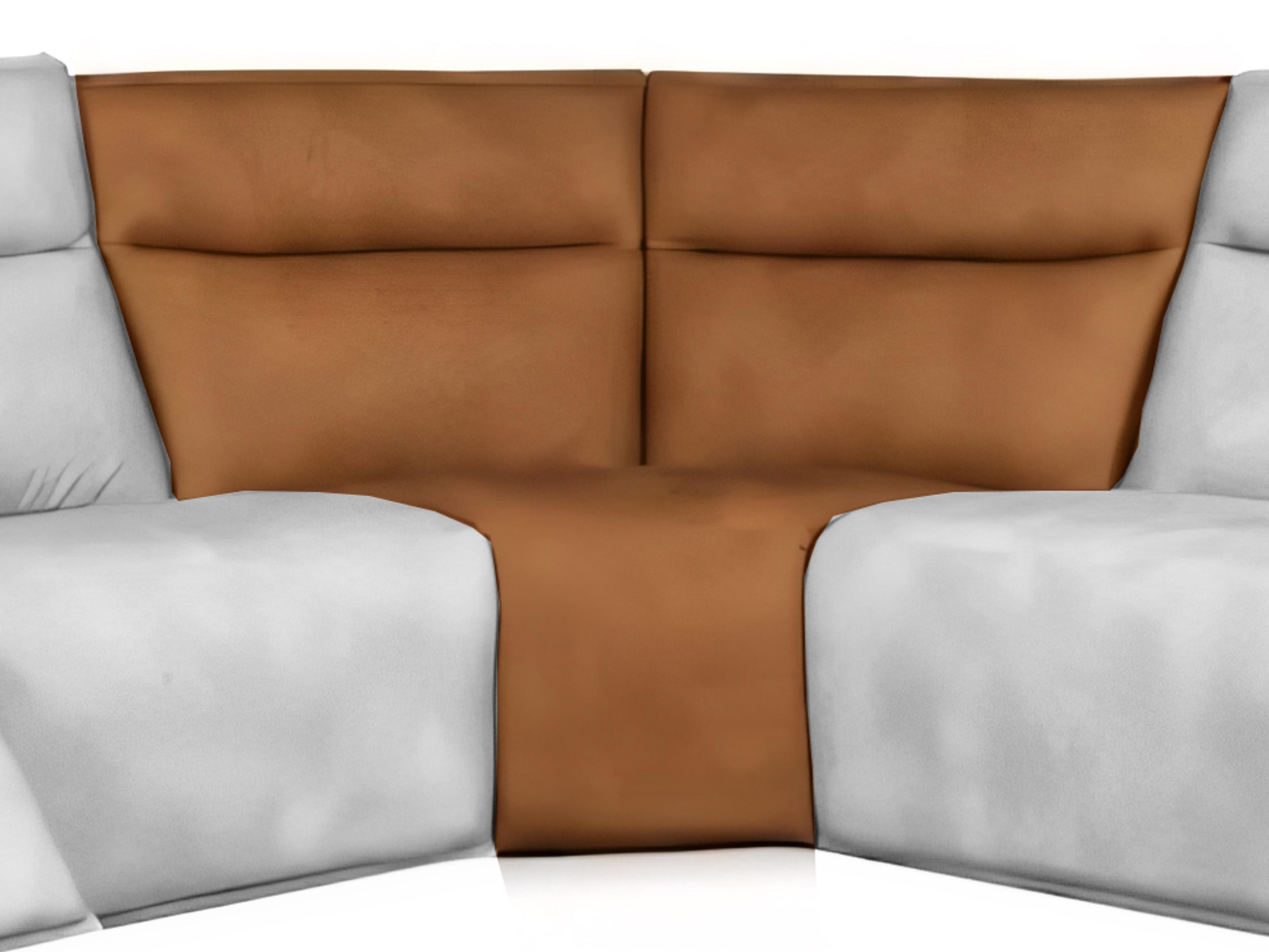 Leather Italia USA Adell Sectional Wedge 4273Lv Saddle