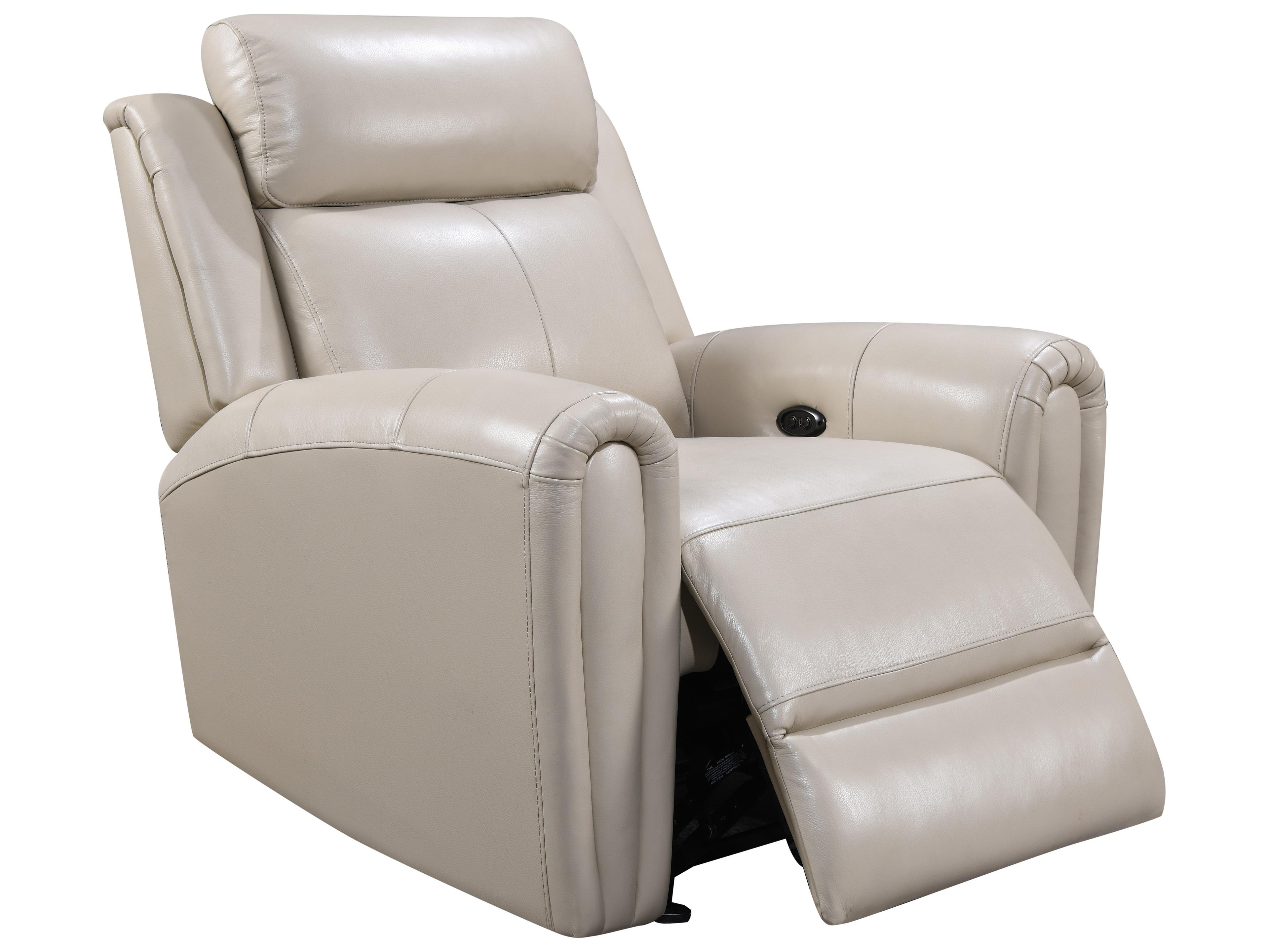 Leather Italia USA Jonathan P1 Glider Recliner 7405Lv Cream