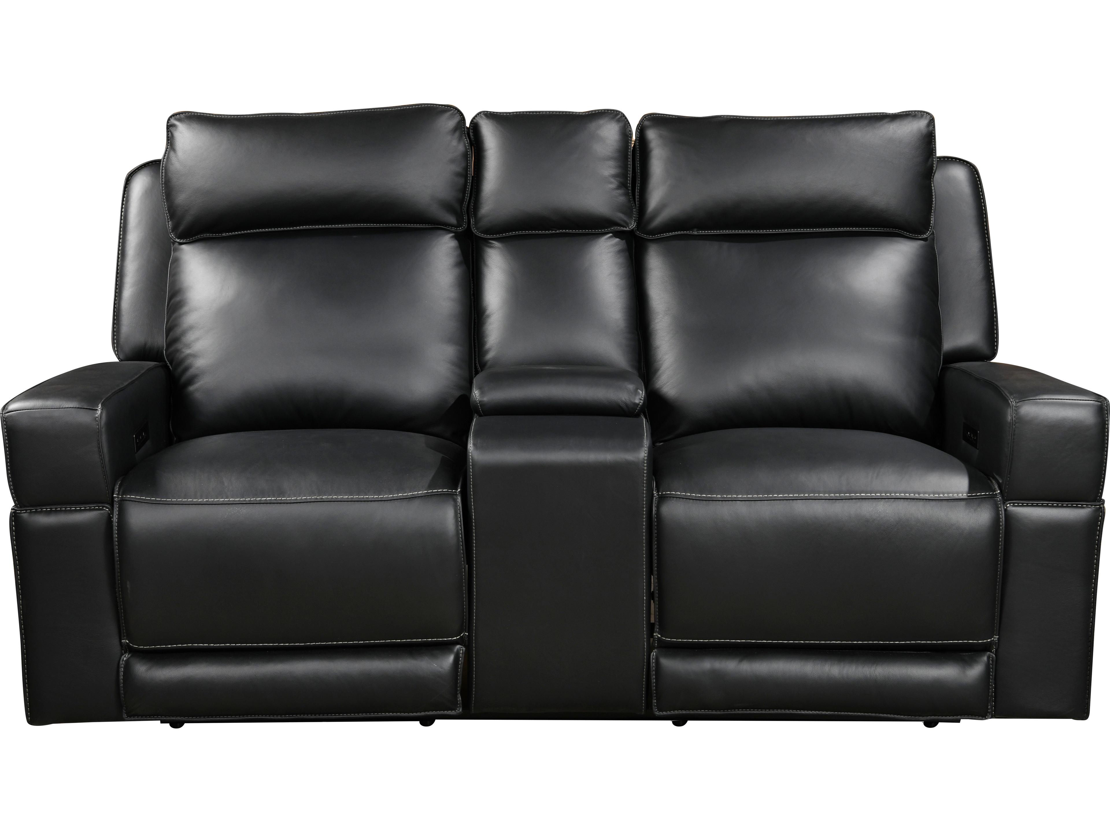 Leather Italia USA Valley Loveseat - Console - P2 - Zg 8034Lv