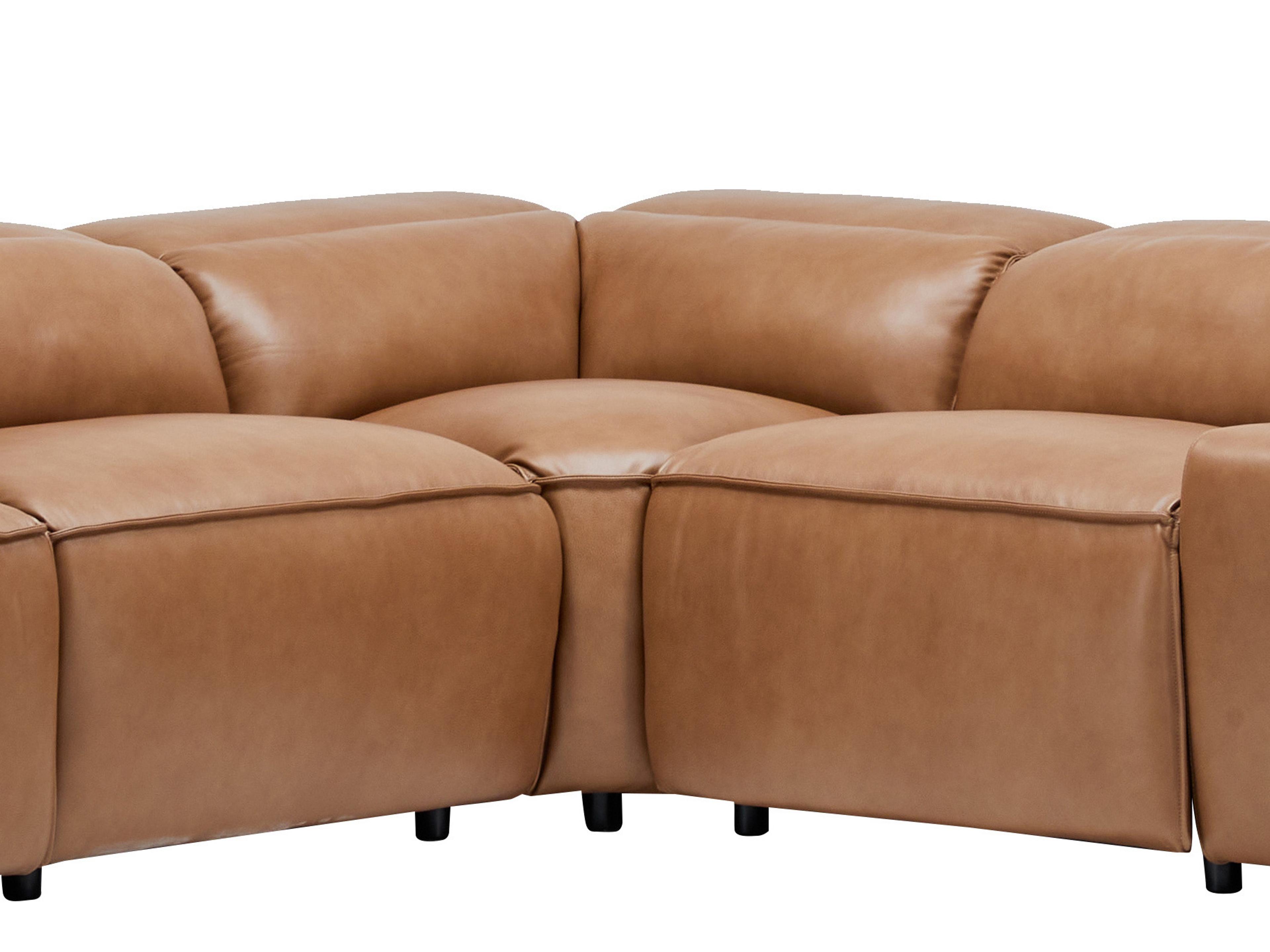 Leather Italia USA Uptown Wedge W- Square Corner 7701Lv Tan Husk