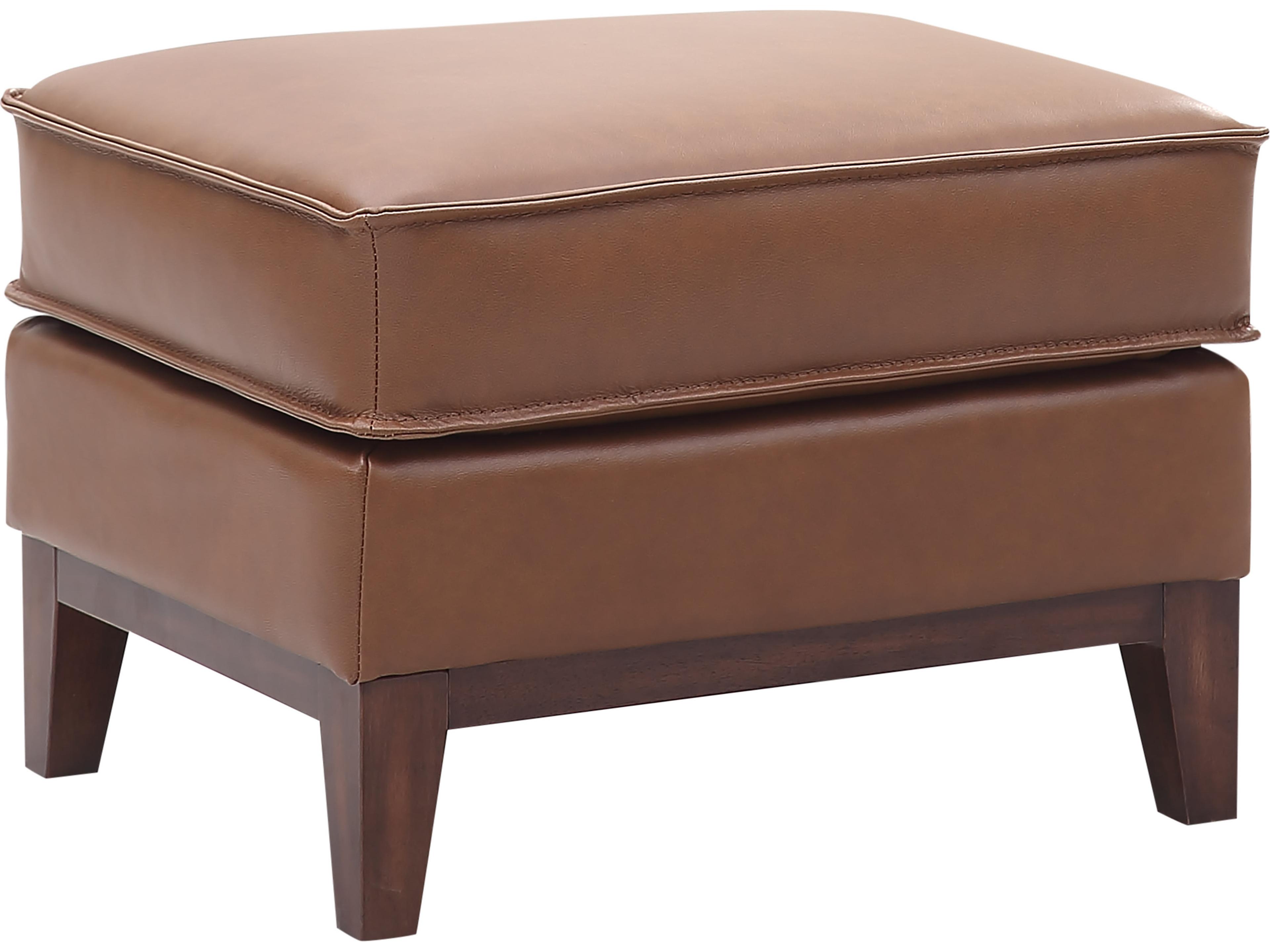 Leather Italia USA Weston Ottoman 1015S Highland Saddle Leathe