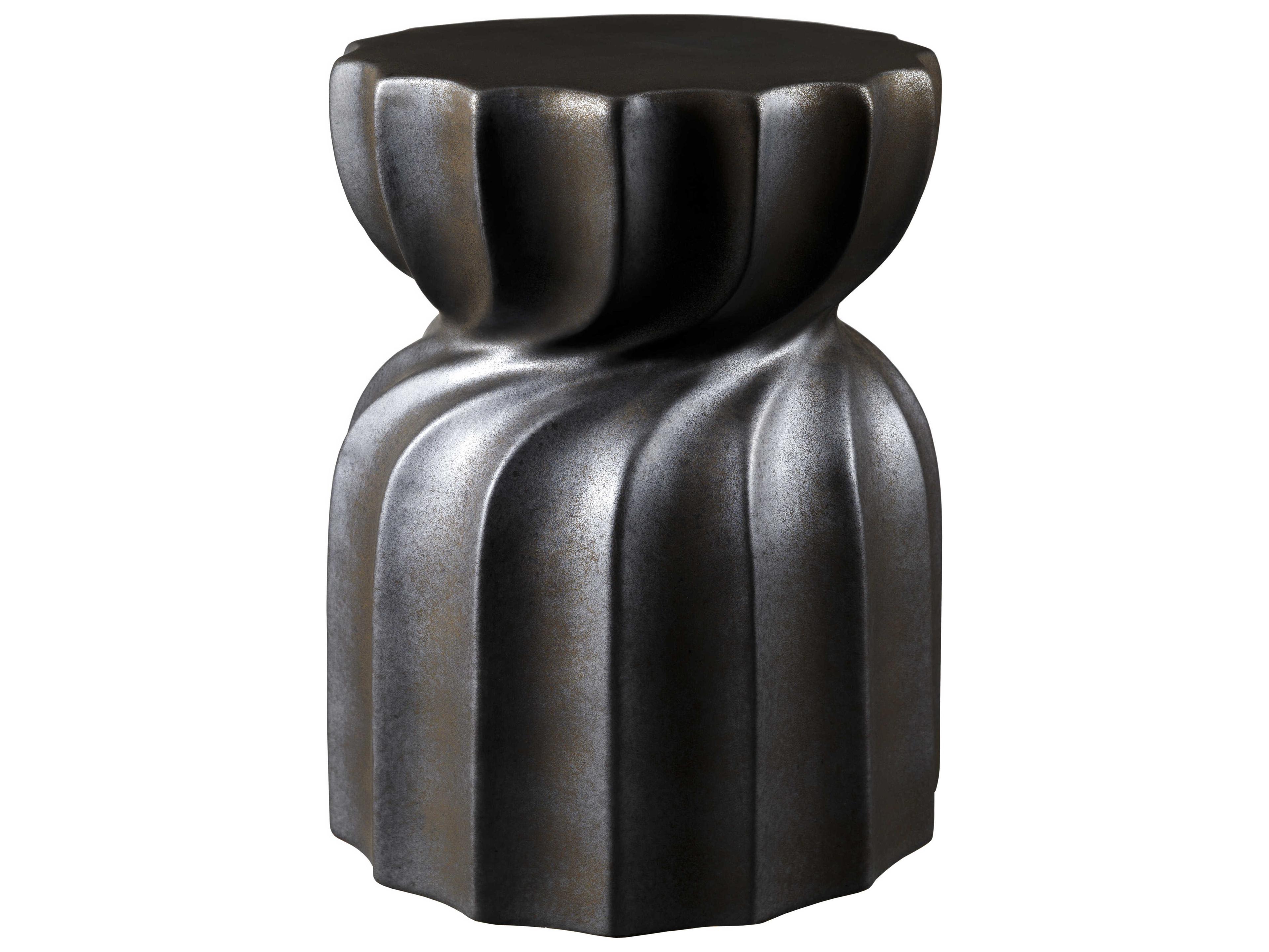 Livabliss by Surya Alexia Charcoal Black Garden Stool