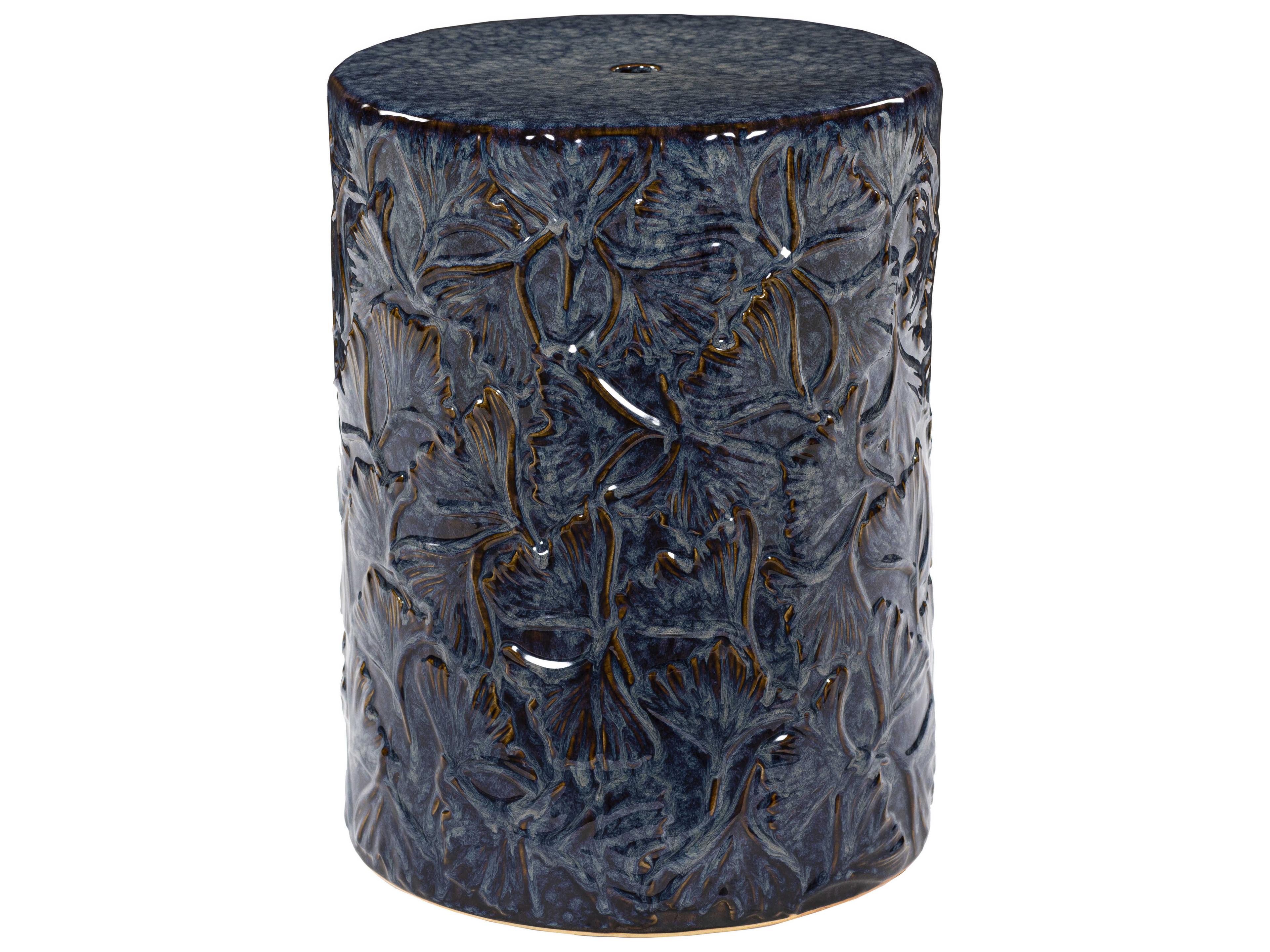 Livabliss by Surya Bishop Blue Accent Stool