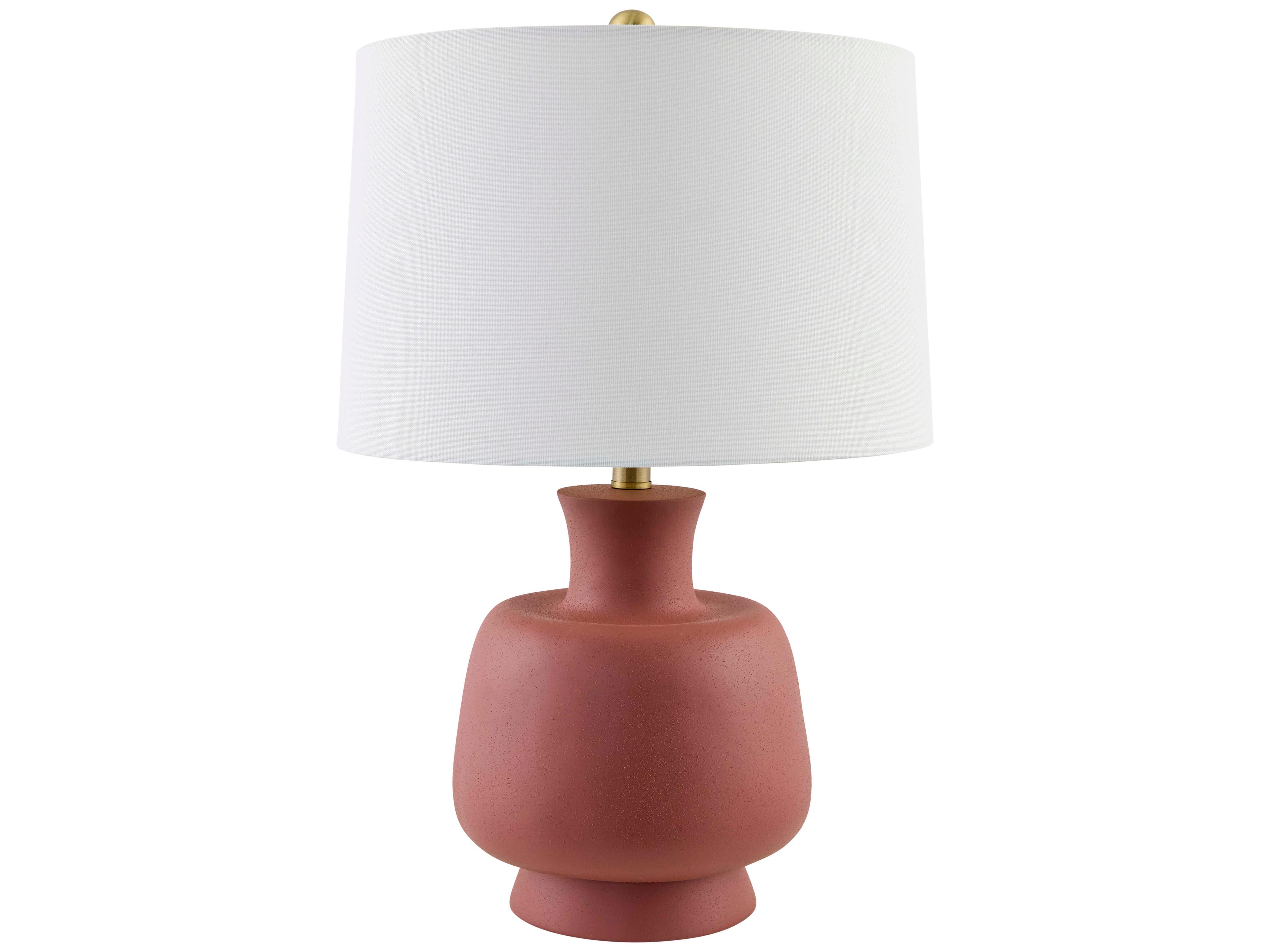 Livabliss by Surya Belton Brick Red Table Lamp
