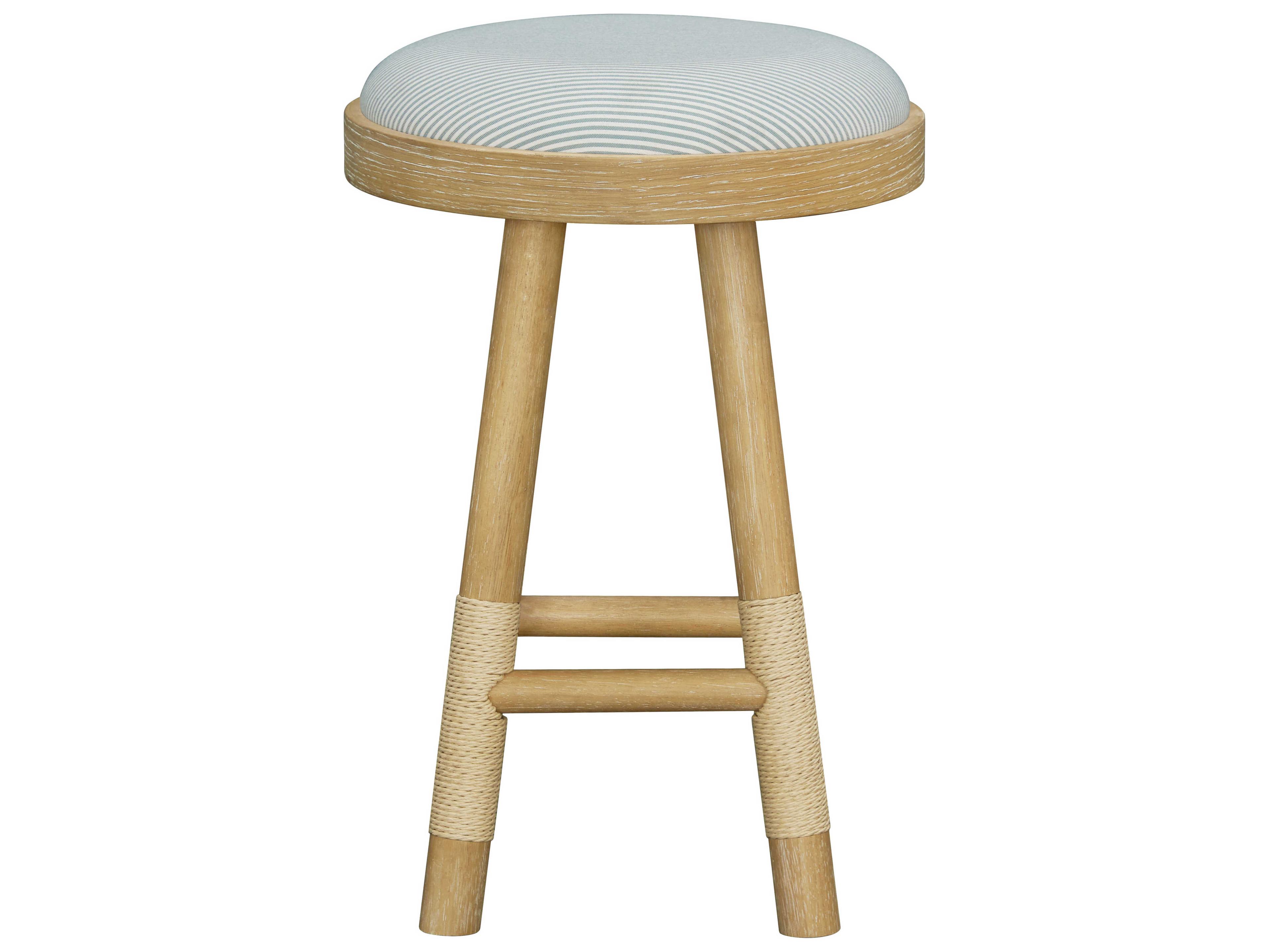 Livabliss by Surya Becki Owens Esmarca Brown Upholstered Ash Wood Counter Stool