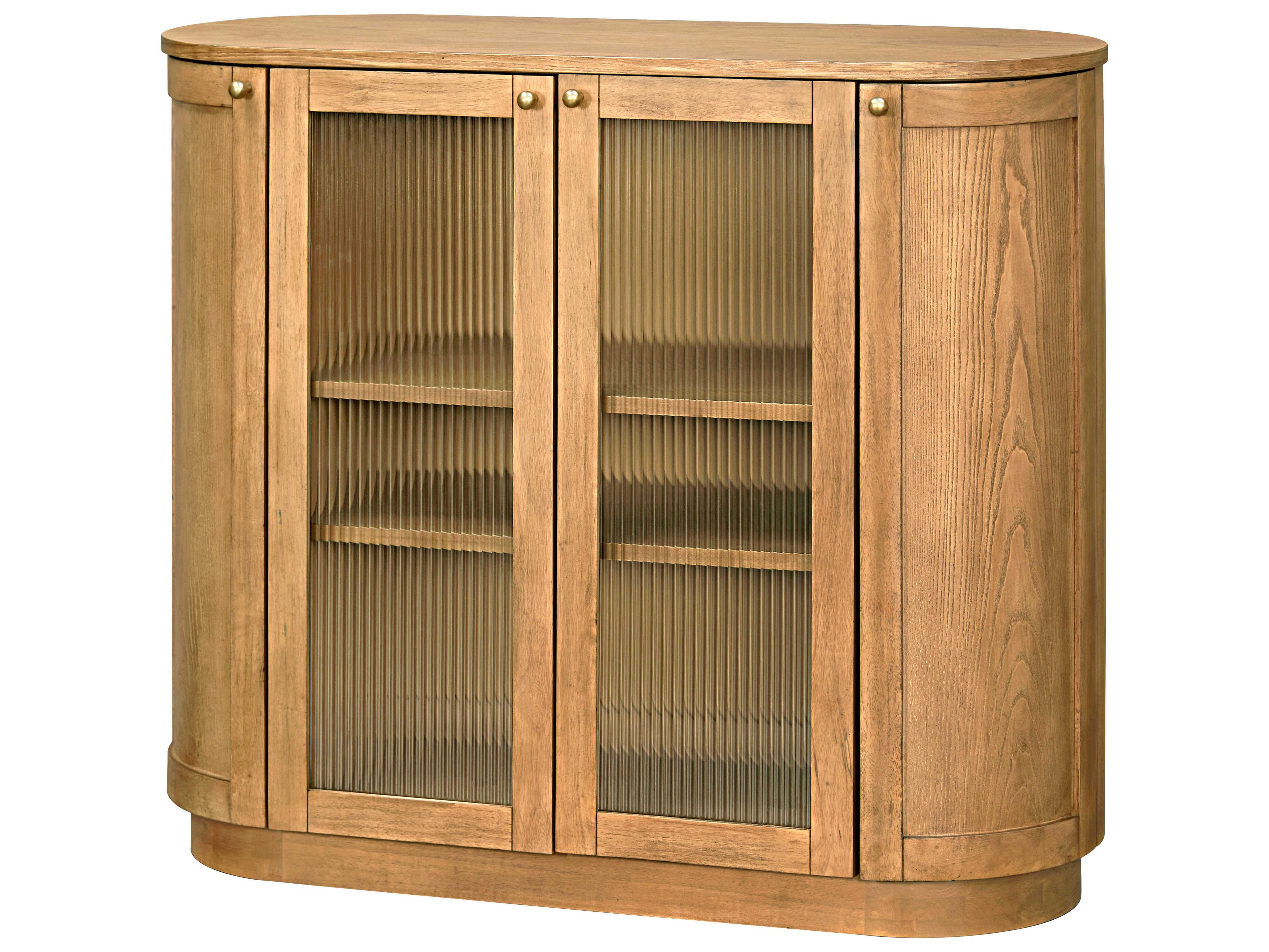 Livabliss by Surya Becki Owens Penasco Clear Tan Brown Ash Wood Accent Cabinet
