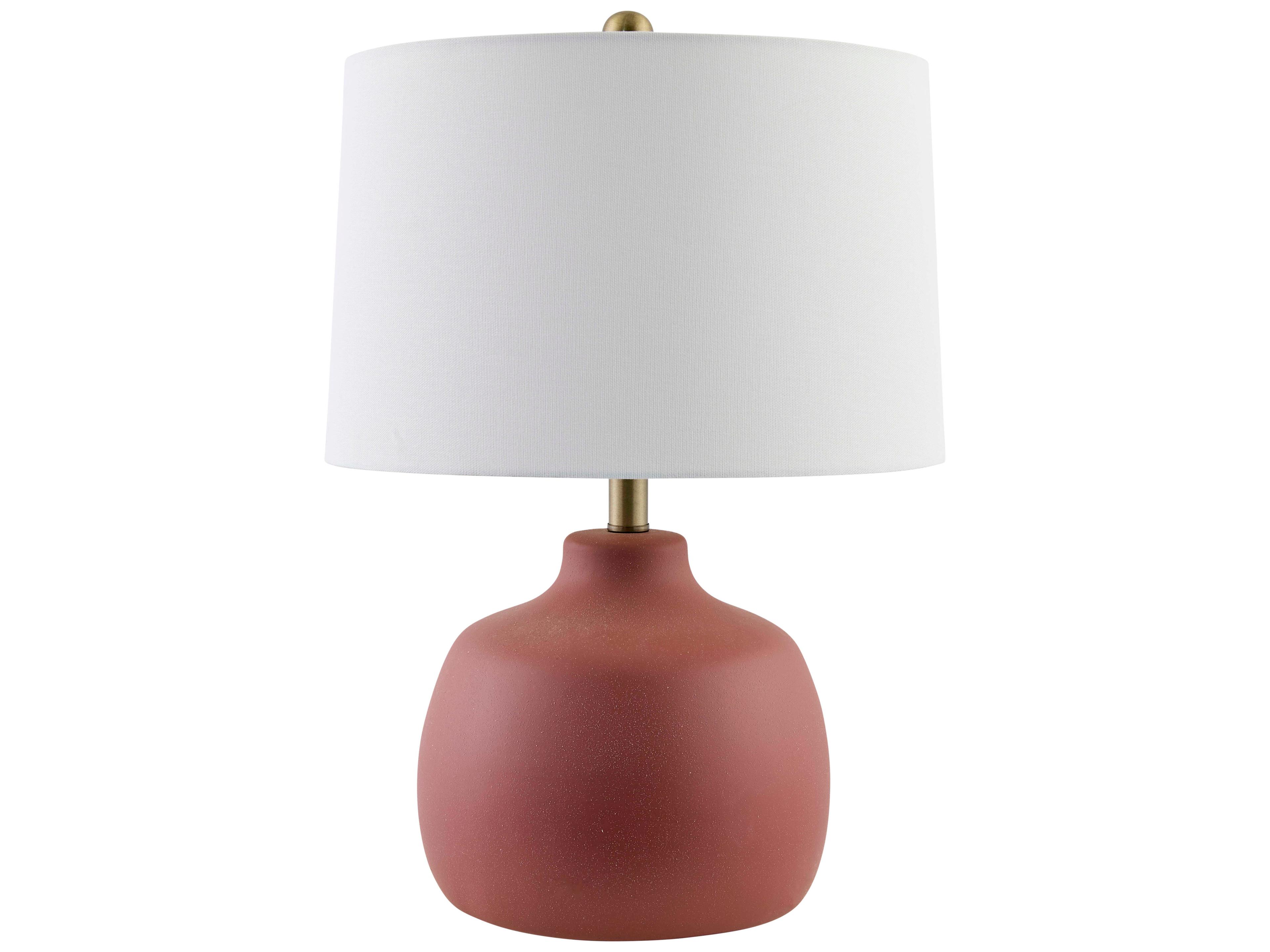 Livabliss by Surya Braxton Brick Red Table Lamp