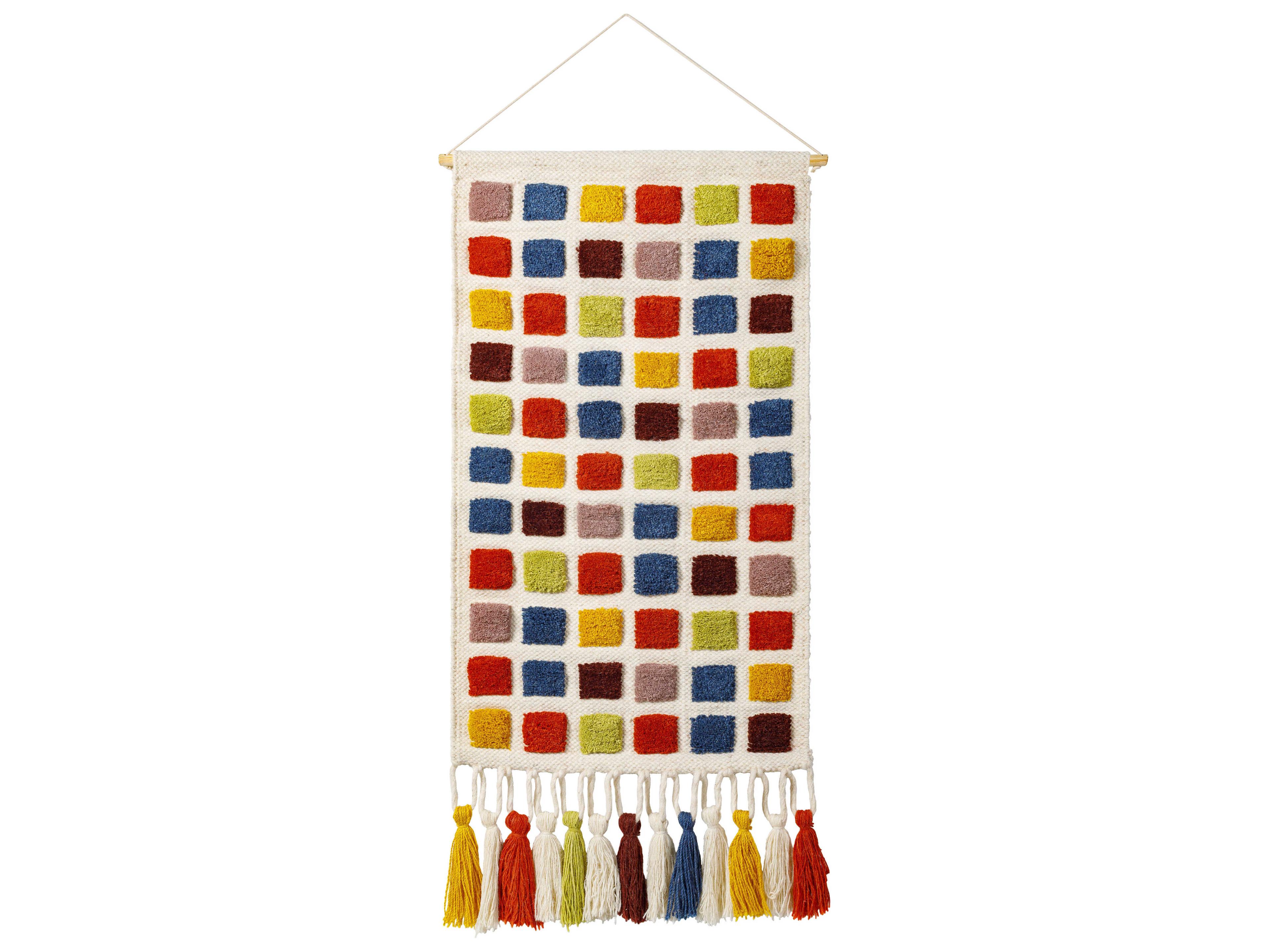 Livabliss by Surya Colorful Grid Wall Hanging