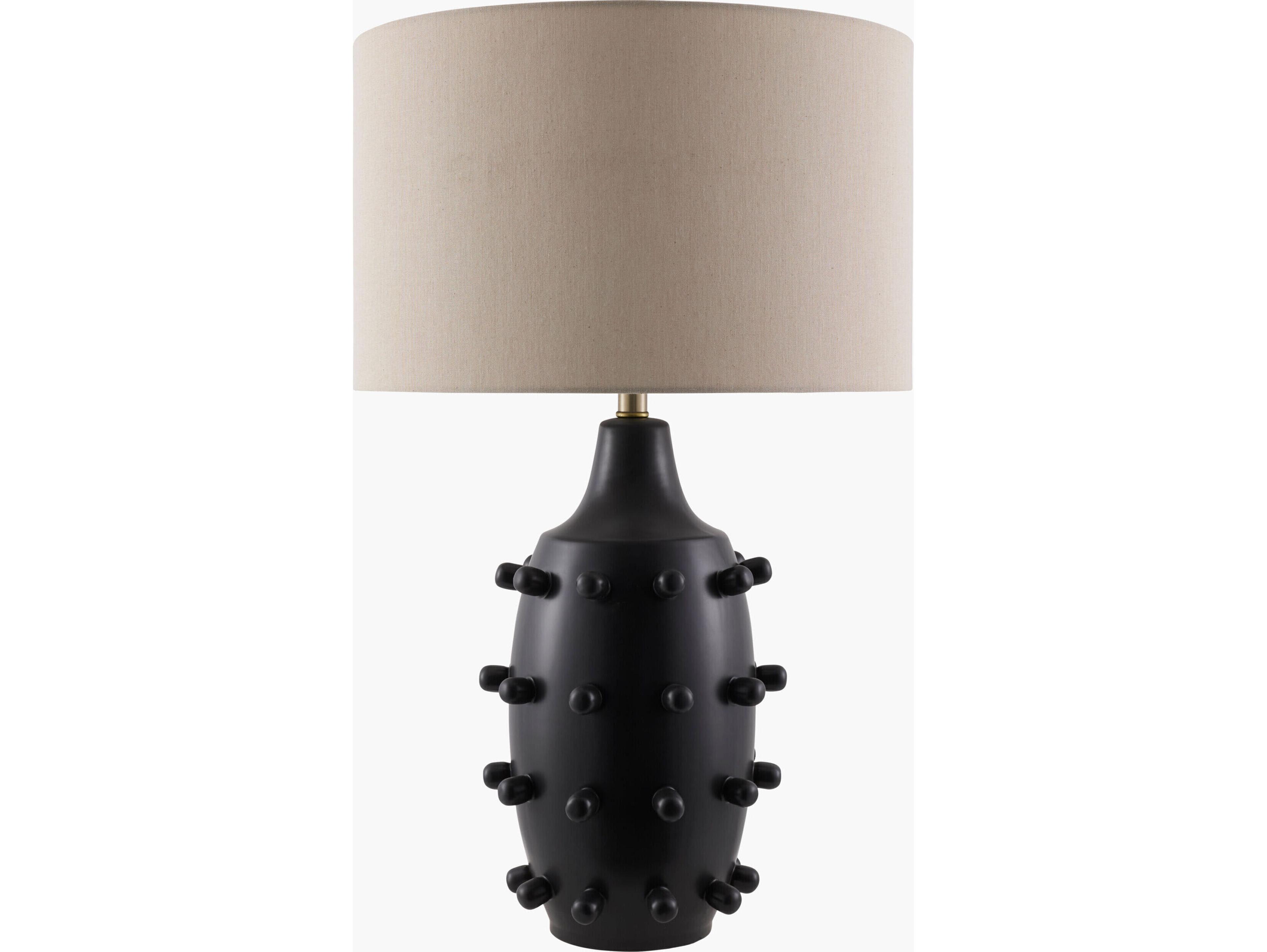 Livabliss by Surya Dege Black Wheat Linen Buffet Lamp