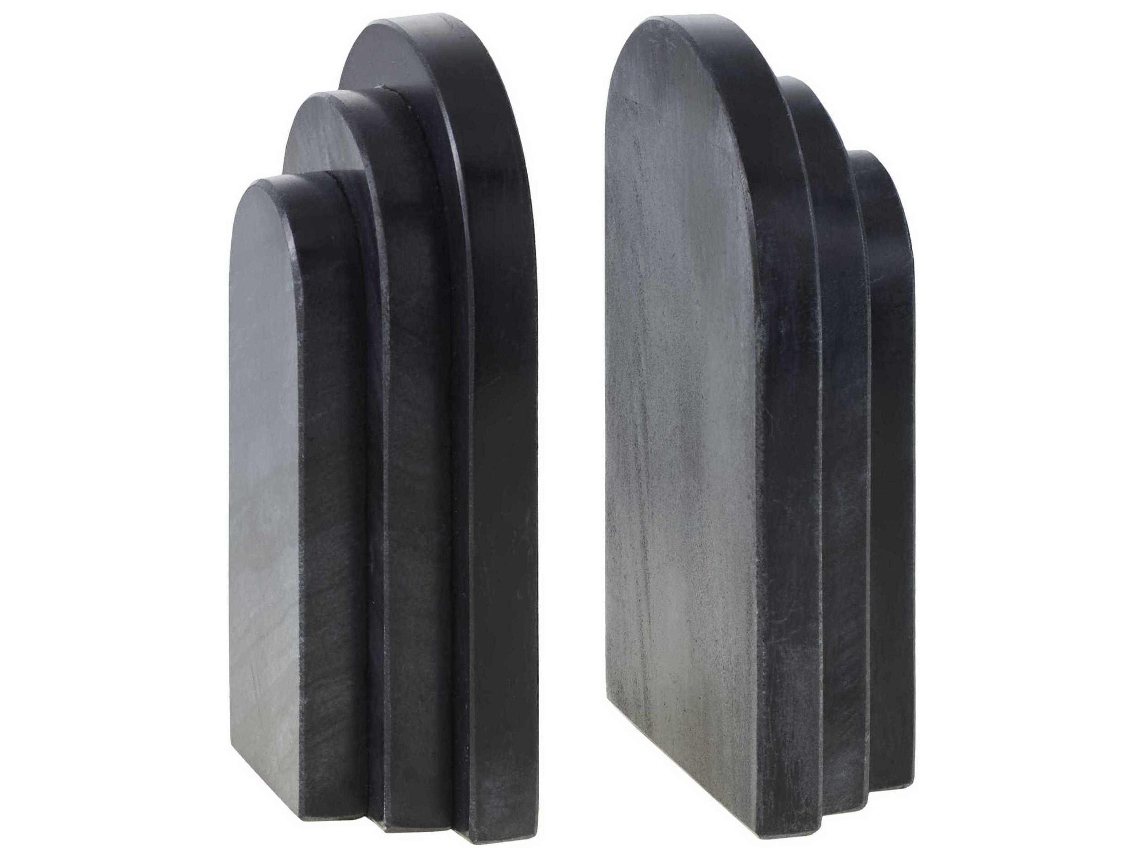 Livabliss by Surya Aayena Black Bookend (Set of 2)