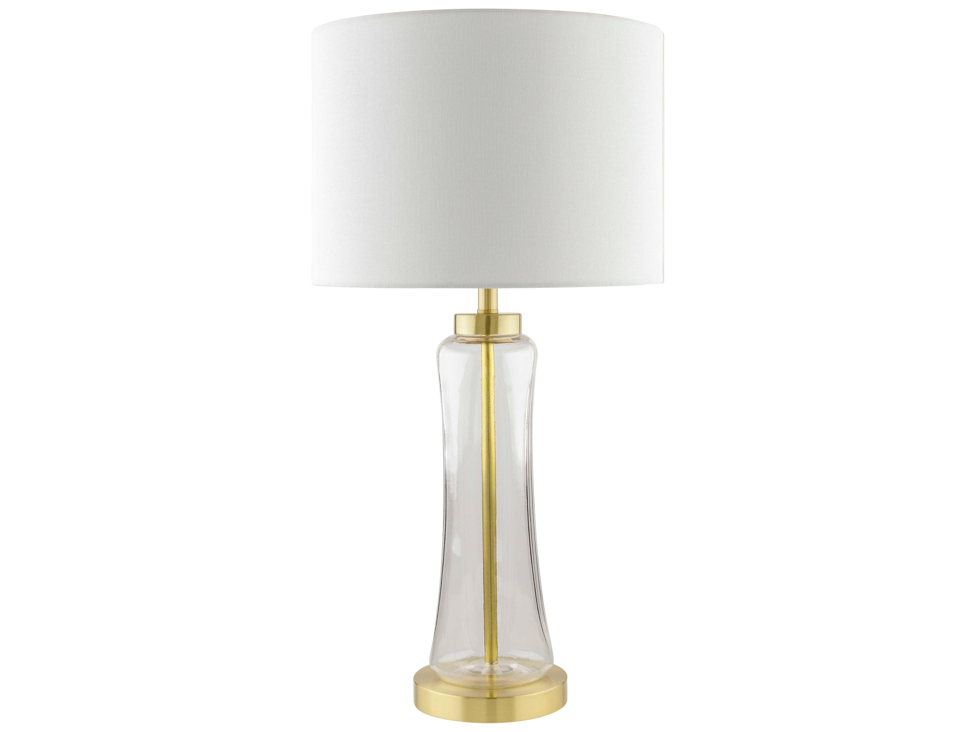 Livabliss by Surya Fidel Clear Brass Table Lamp