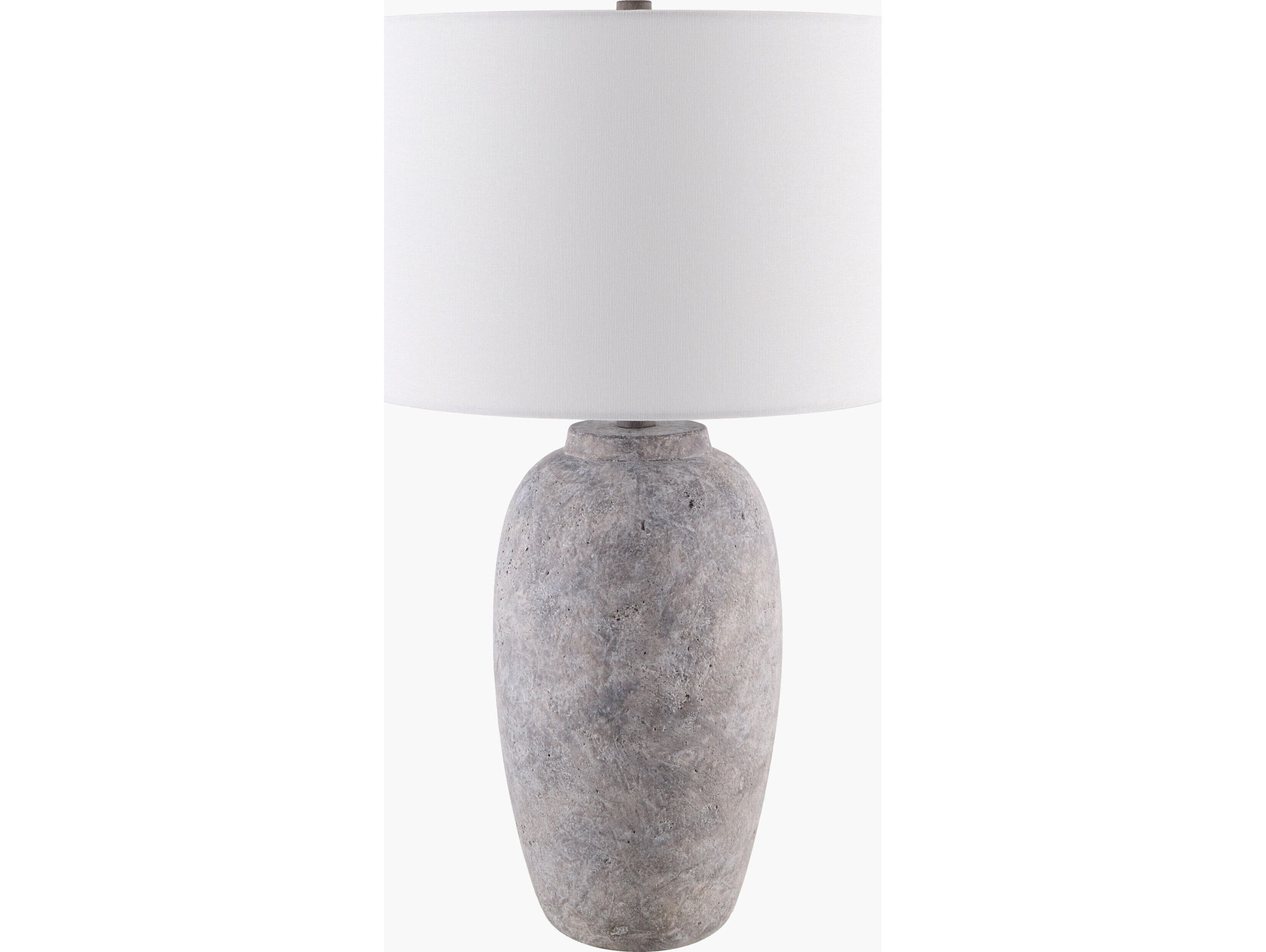 Livabliss by Surya Gasius Painted Light Gray White Linen Buffet Lamp