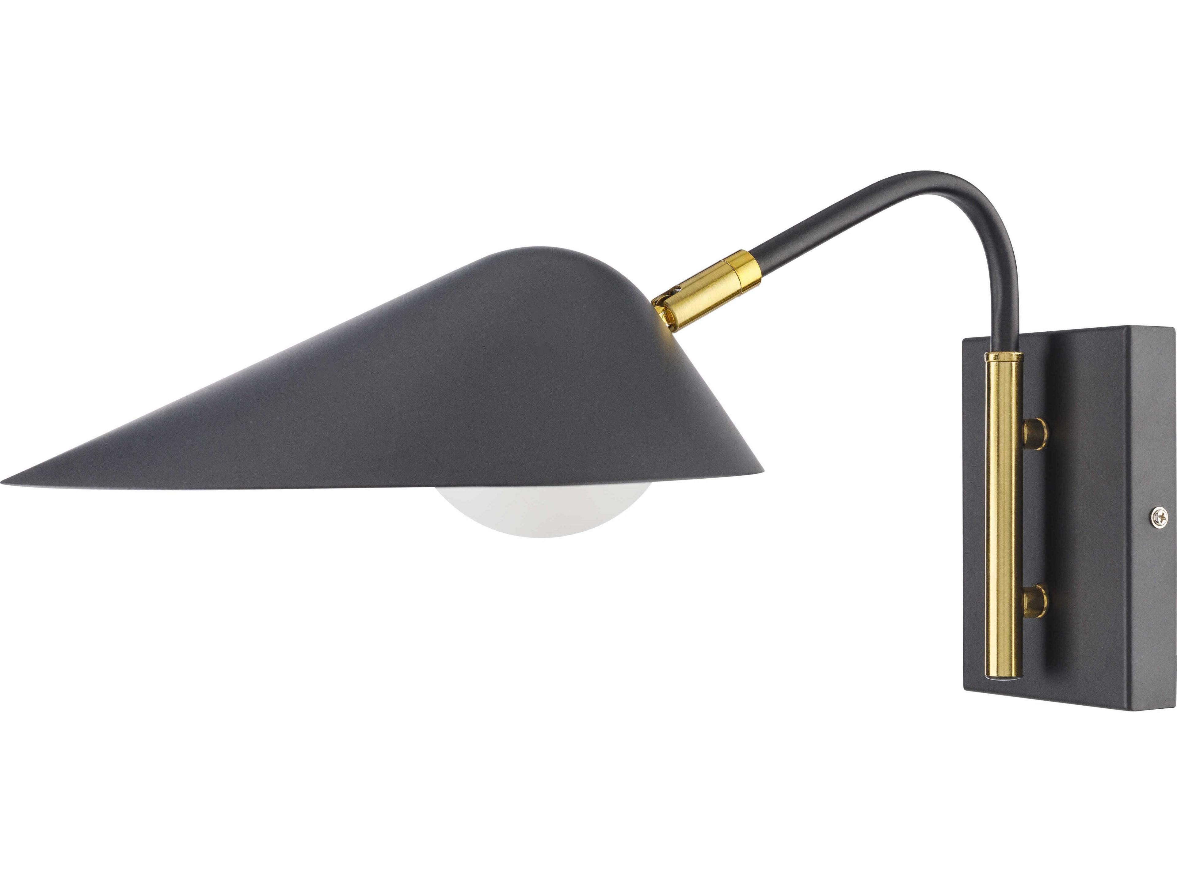 Livabliss by Surya Hallas 1-Light Black Wall Sconce
